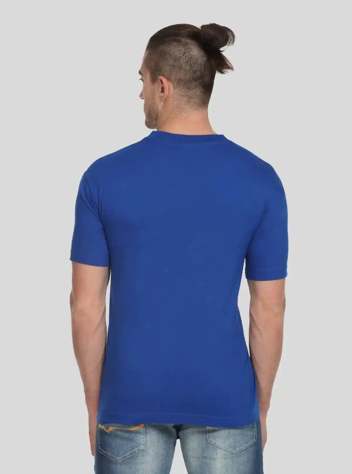 Men’s Royal Blue Basic V-Neck T-Shirt – Premium Cotton Everyday Wear | Buy Online at  Boer and Fitch