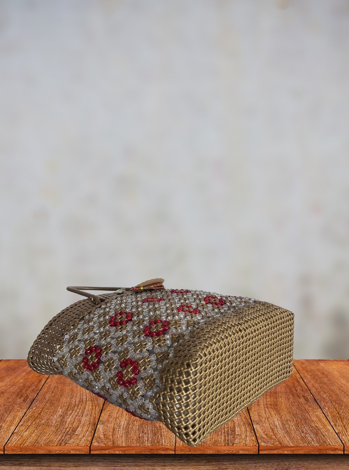 Rustic Charm Handmade Beaded Tote Bag – Elegant Artisan Fashion Accessory - Boer and Fitch