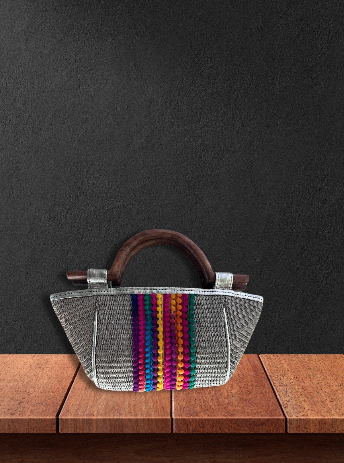 Silver Knit Handy Tote Bag – Chic Metallic Knit Style by Boer and Fitch - Boer and Fitch
