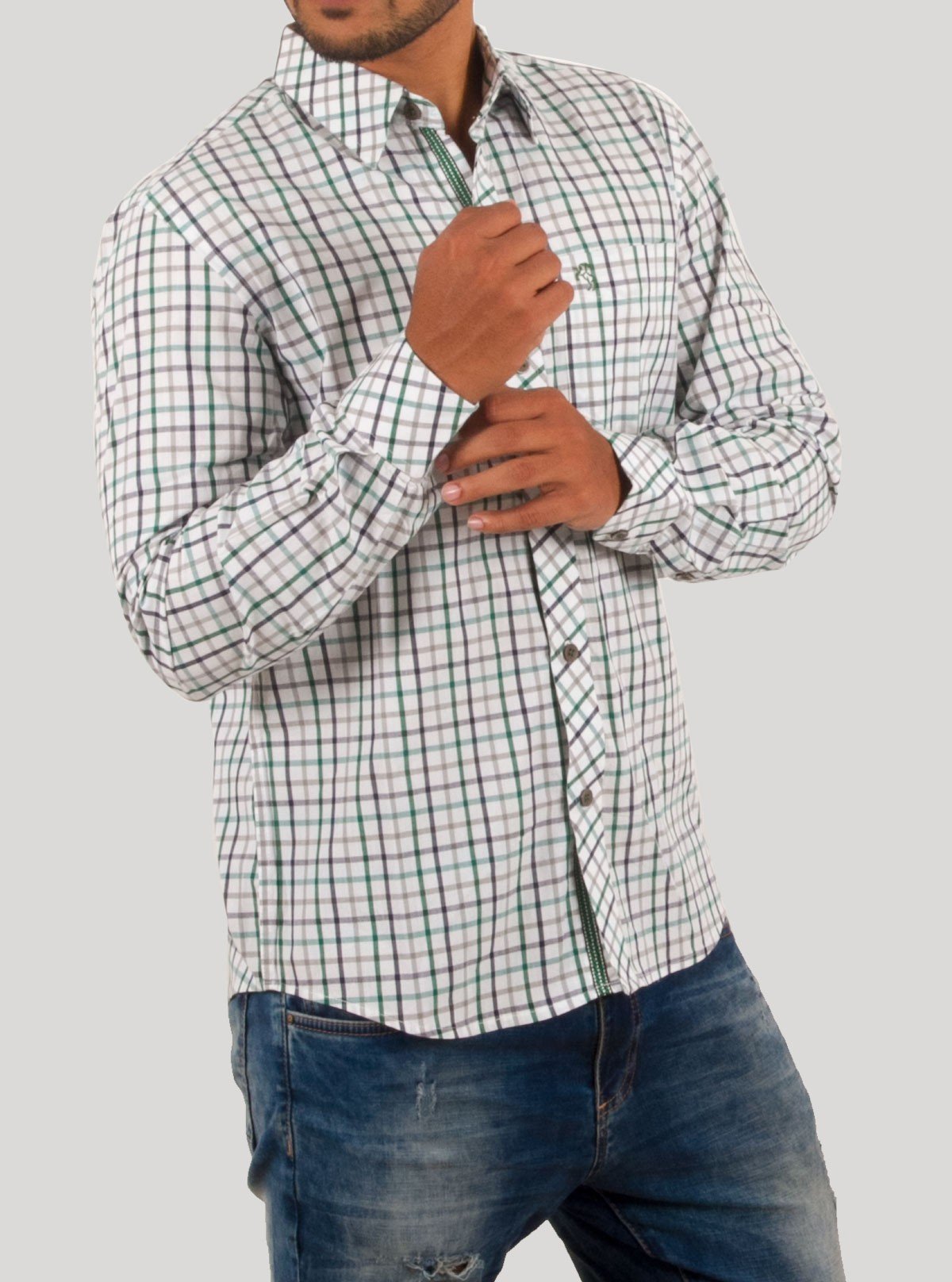 Simple Checked Long Sleeve Casual Shirt for Men – Boer and Fitch - Boer and Fitch