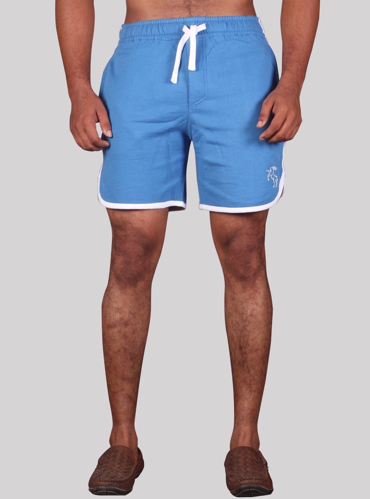 Sky Blue Shorts for Men – Casual Cotton Shorts by Boer and Fitch - Boer and Fitch