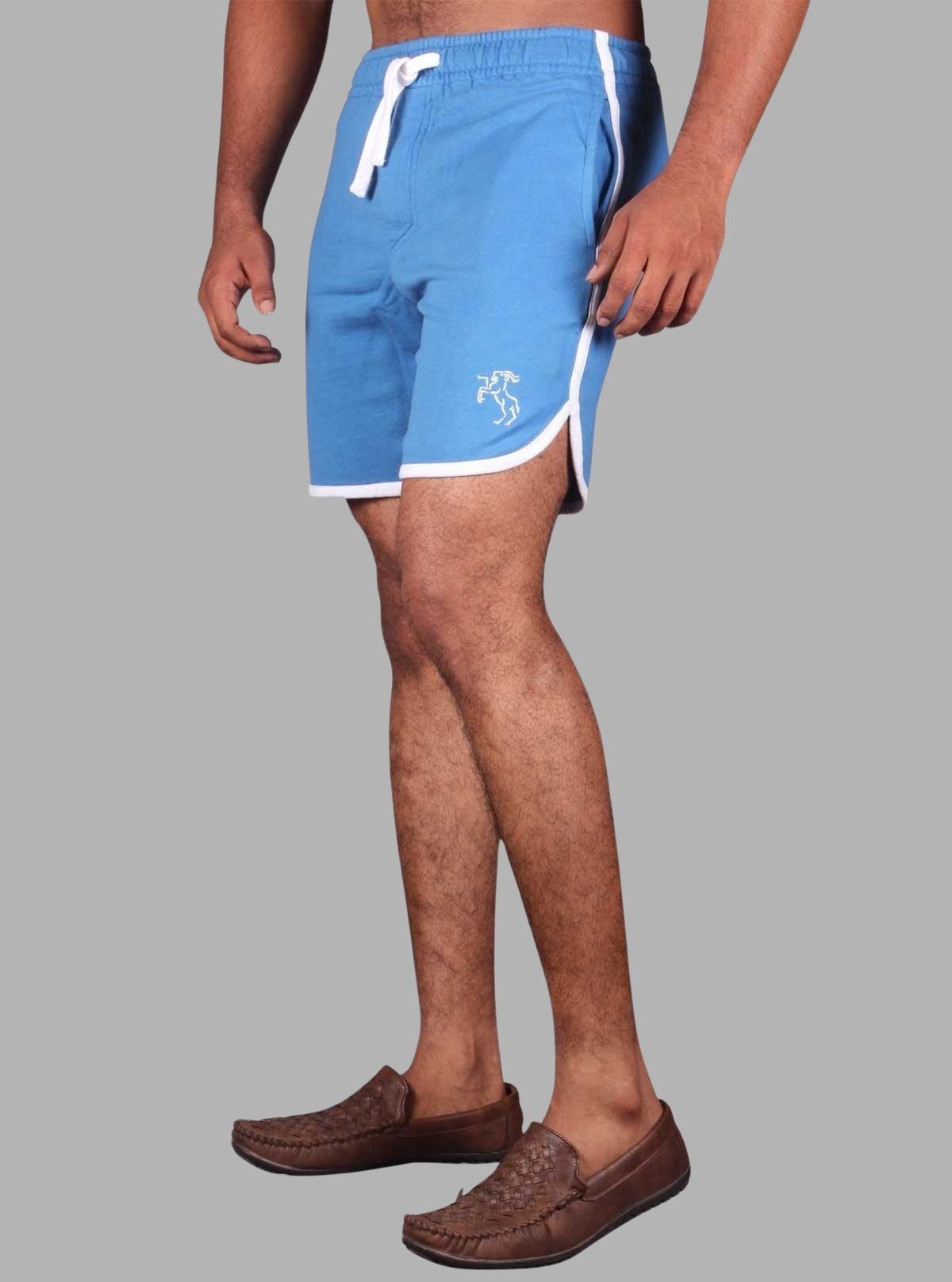 Sky Blue Shorts for Men – Casual Cotton Shorts by Boer and Fitch - Boer and Fitch