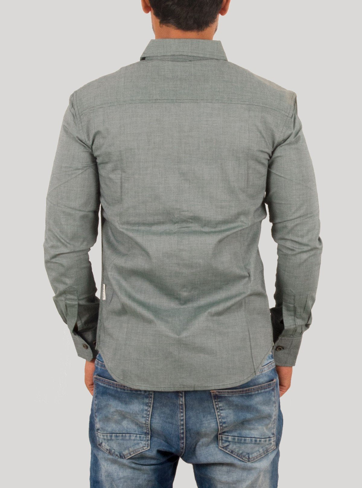 Slim Fit Eyebird Green Long Sleeve Shirt for Men – Casual Cotton Shirt by Boer and Fitch - Boer and Fitch