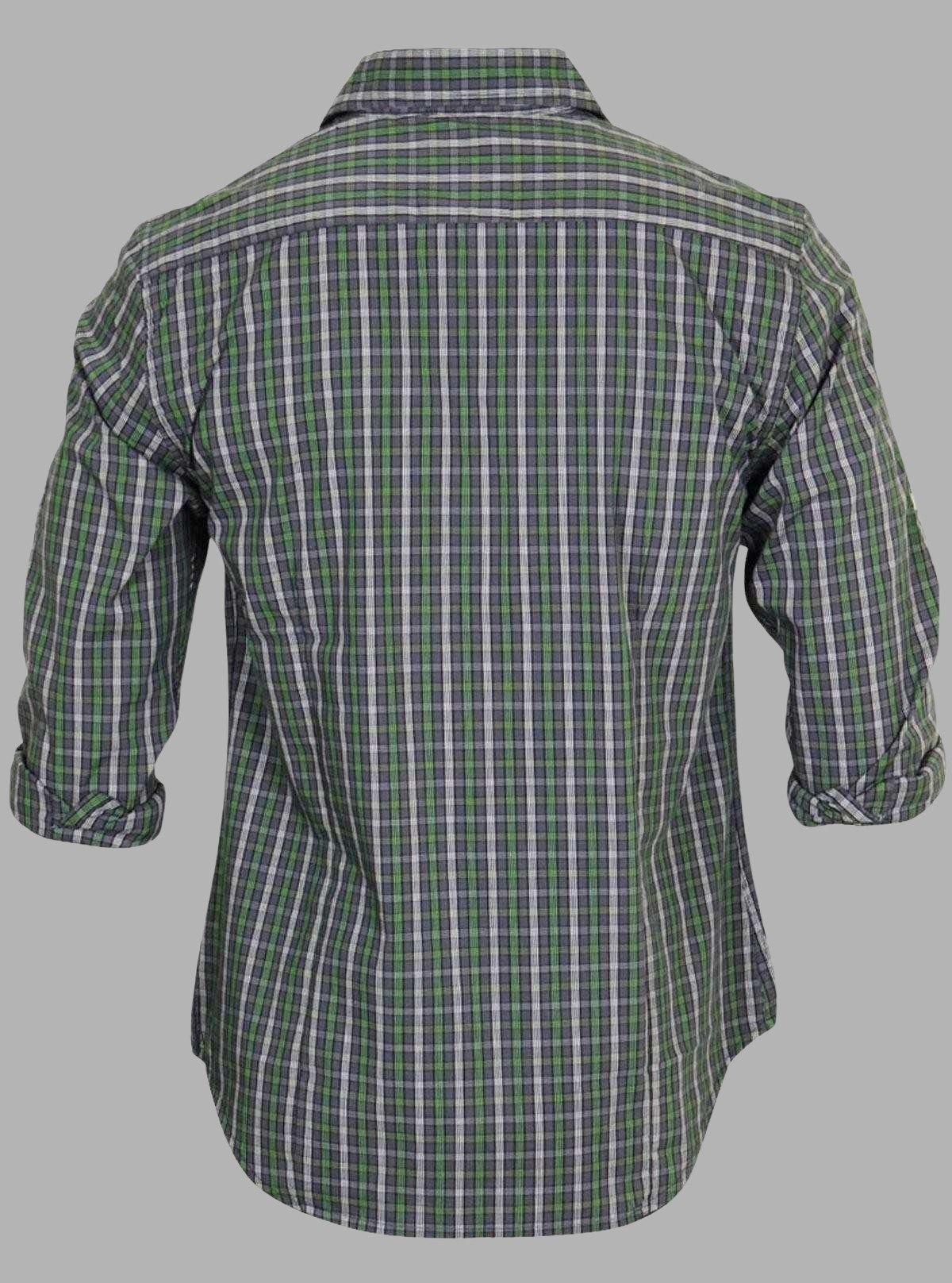 Soft Green Checked Slim Fit Full Sleeve Shirt for Men – Casual & Smart by Boer and Fitch - Boer and Fitch