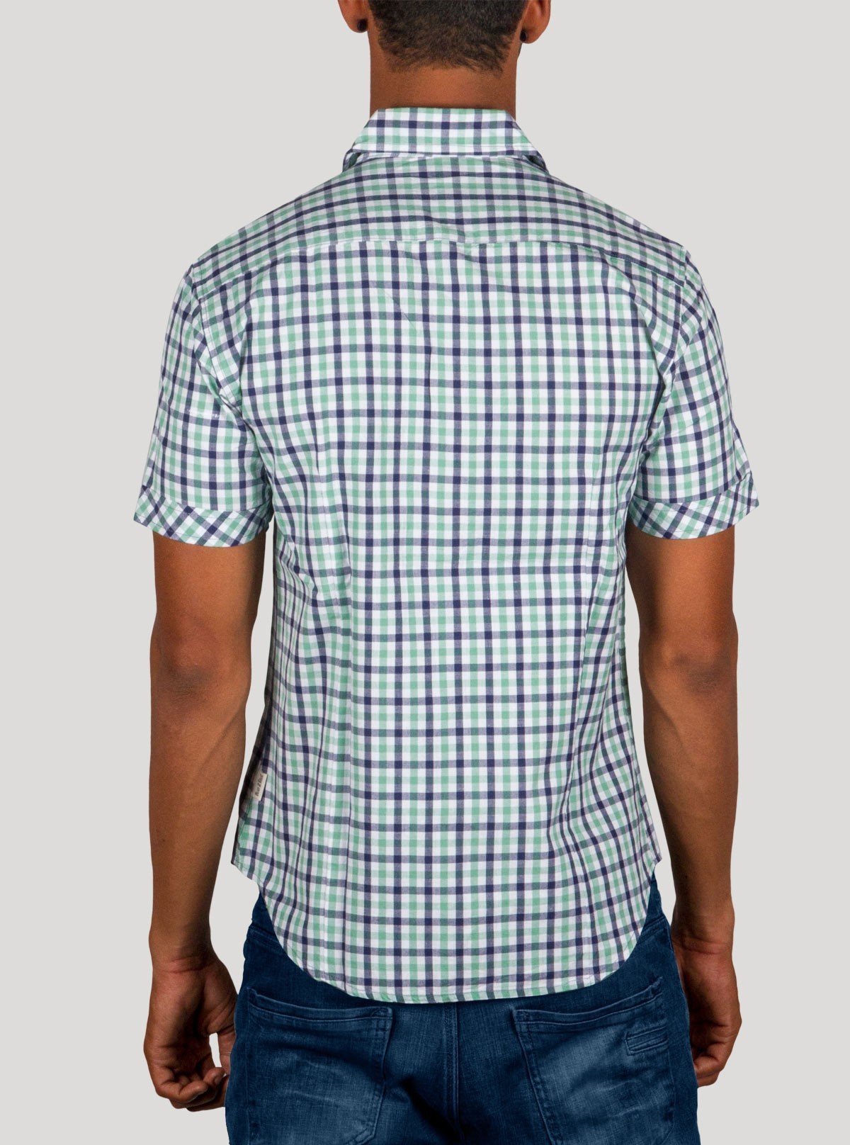 Soft Green Checkered Half Sleeve Shirt for Men – Casual Cotton Shirt by Boer and Fitch - Boer and Fitch