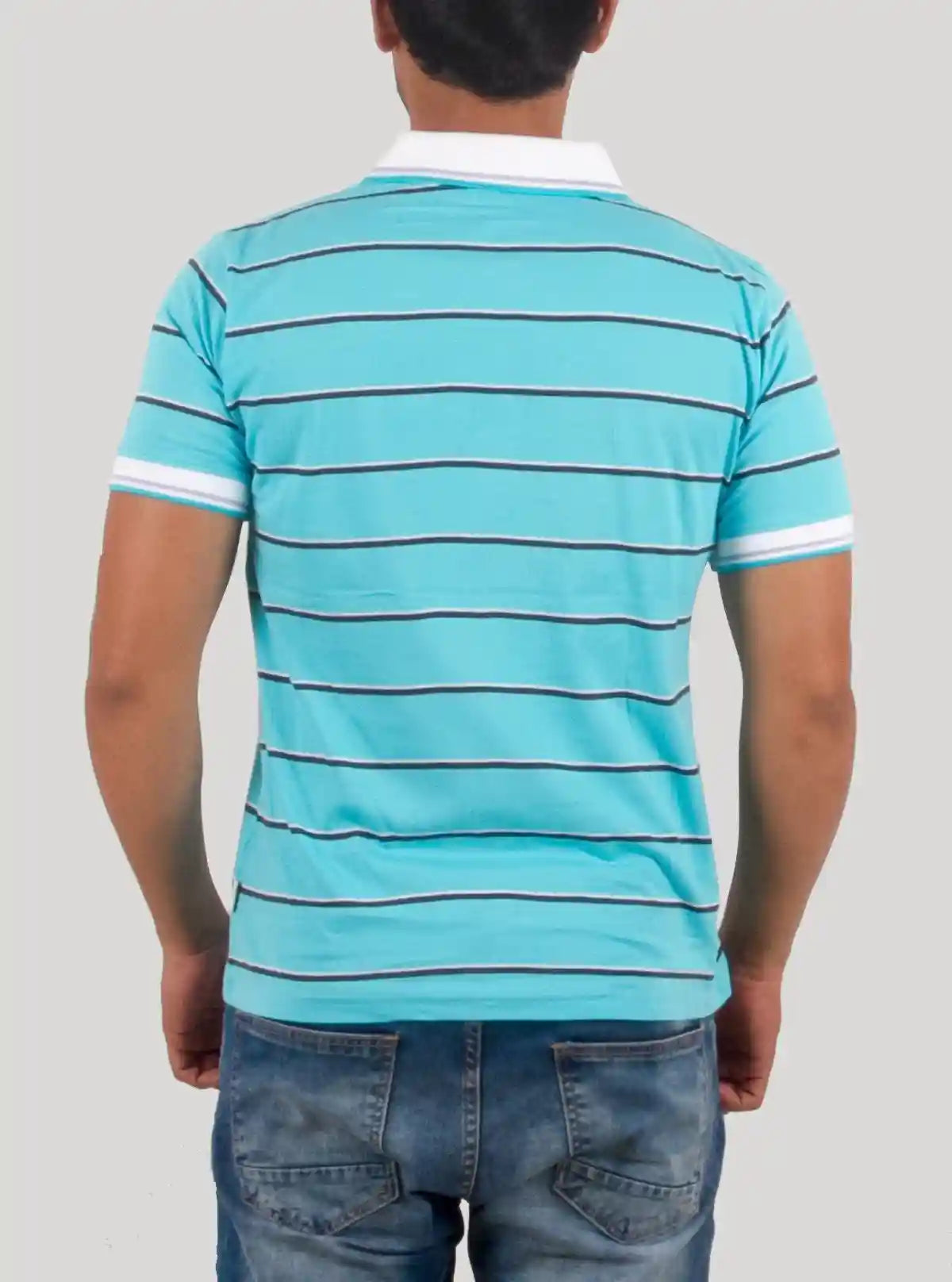 Blue Striped Polo T-Shirt for Men – Boer and Fitch | Buy Online at  Boer and Fitch