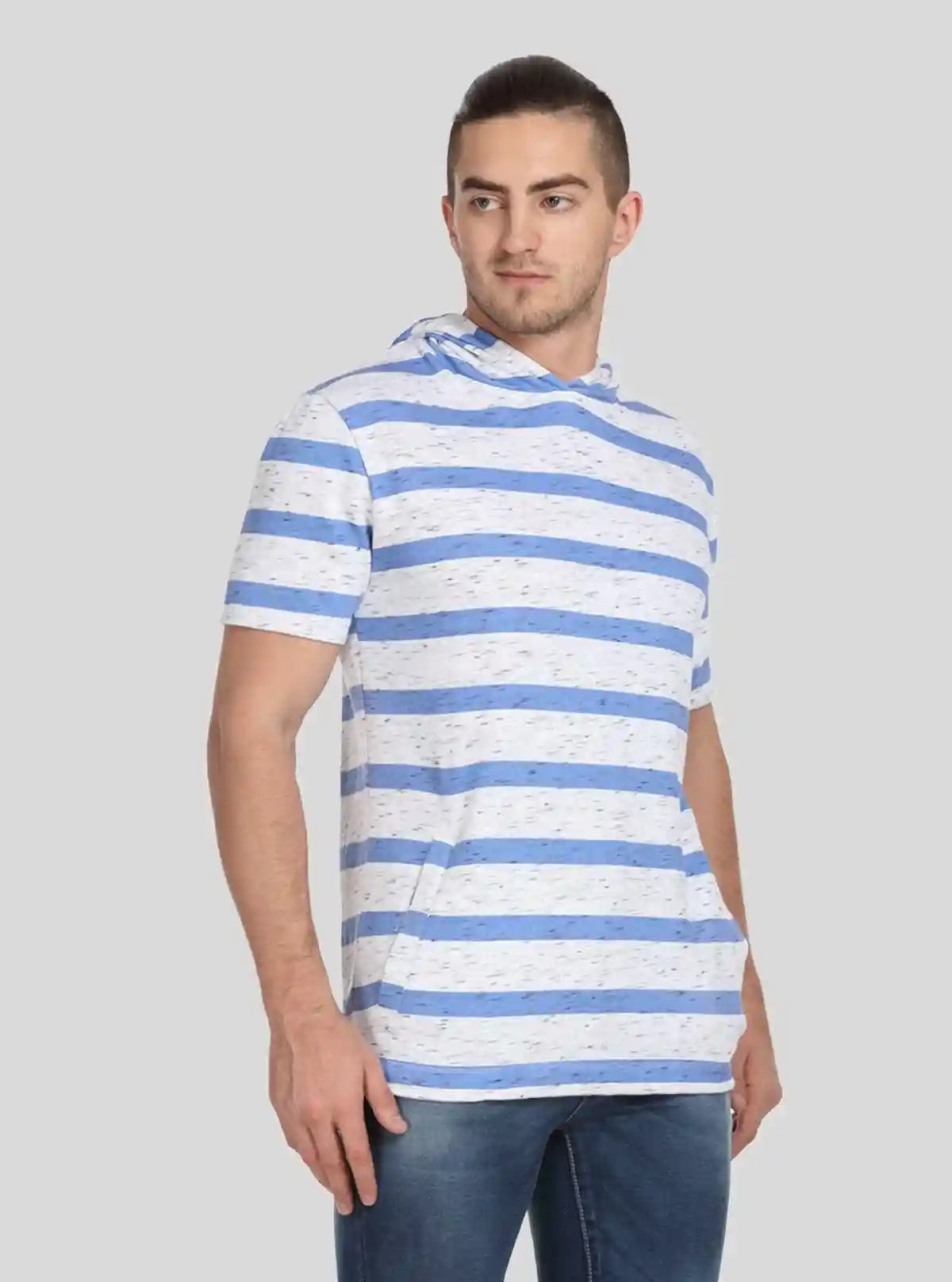 Men’s Blue and White Striped Hoodie – Fresh, Sporty & Everyday Ready | Buy Online at  Boer and Fitch