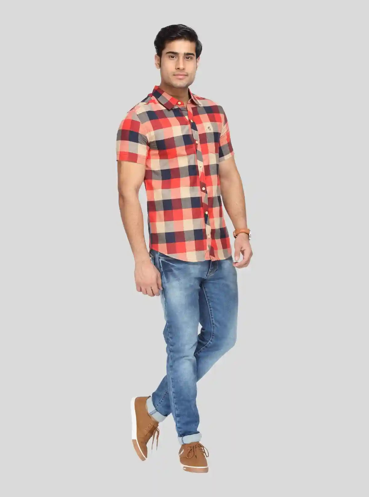 Men’s Classic Broad Checked Slim Fit Shirt – Smart Casual Staple by Boer & Fitch | Buy Online at  Boer and Fitch