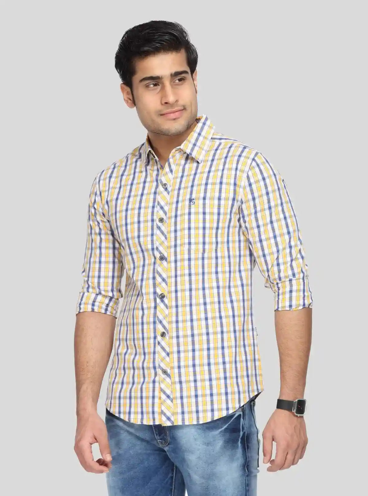 Men’s Mustard Stripe Full Sleeve Shirt – Casual Elegance by Boer & Fitch | Buy Online at  Boer and Fitch