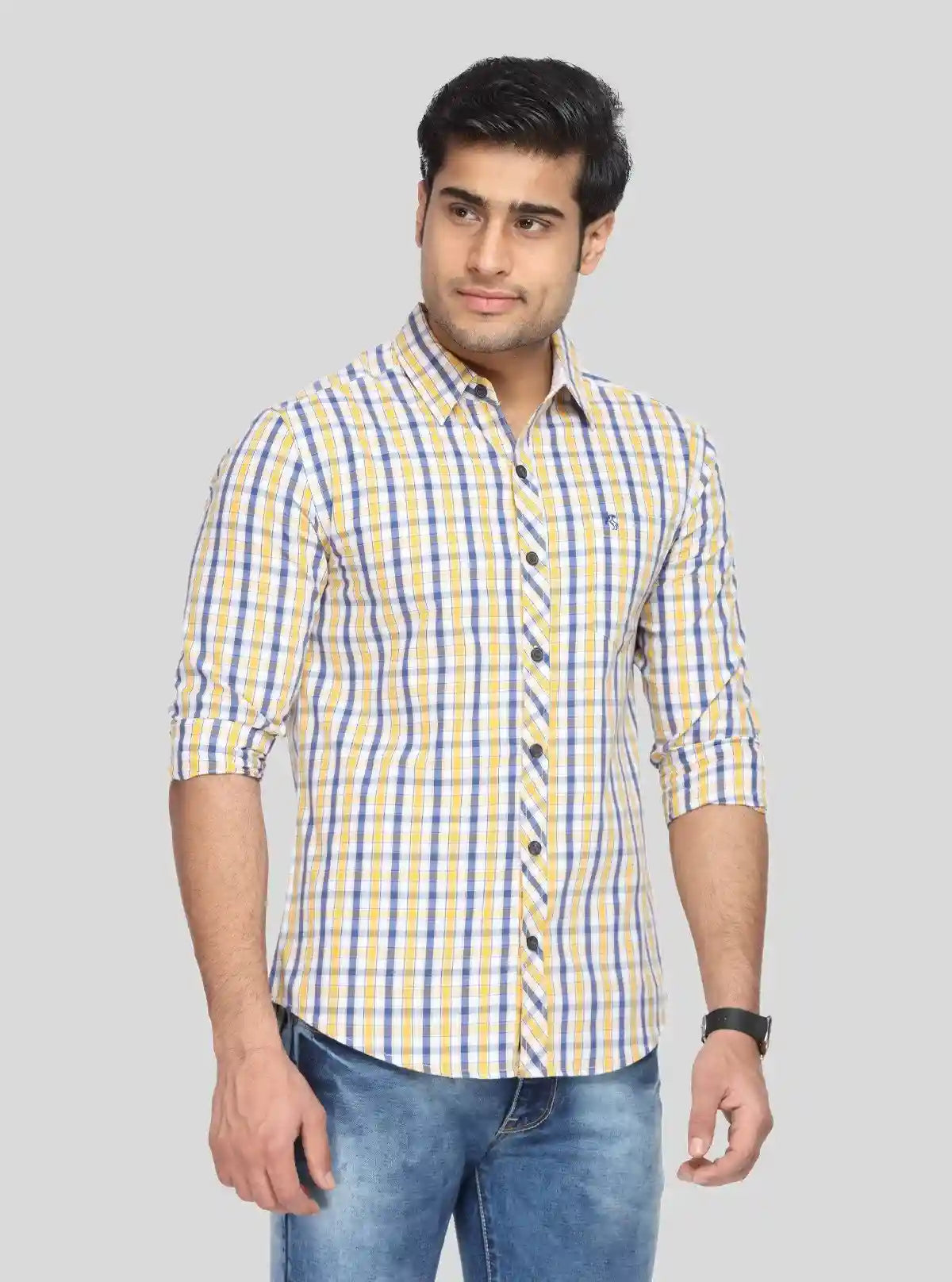 Men’s Mustard Stripe Full Sleeve Shirt – Casual Elegance by Boer & Fitch | Buy Online at  Boer and Fitch
