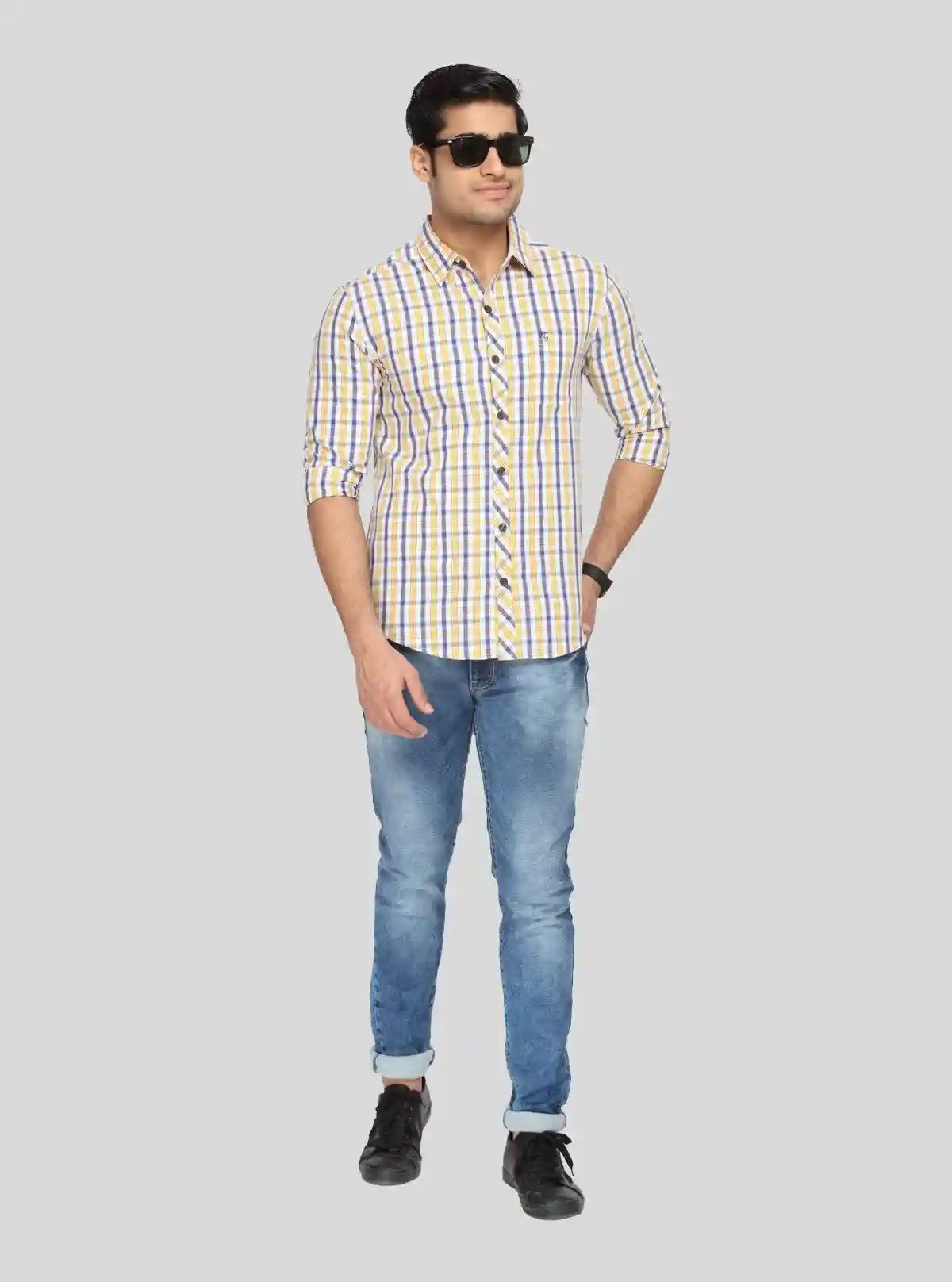 Men’s Mustard Stripe Full Sleeve Shirt – Casual Elegance by Boer & Fitch | Buy Online at  Boer and Fitch