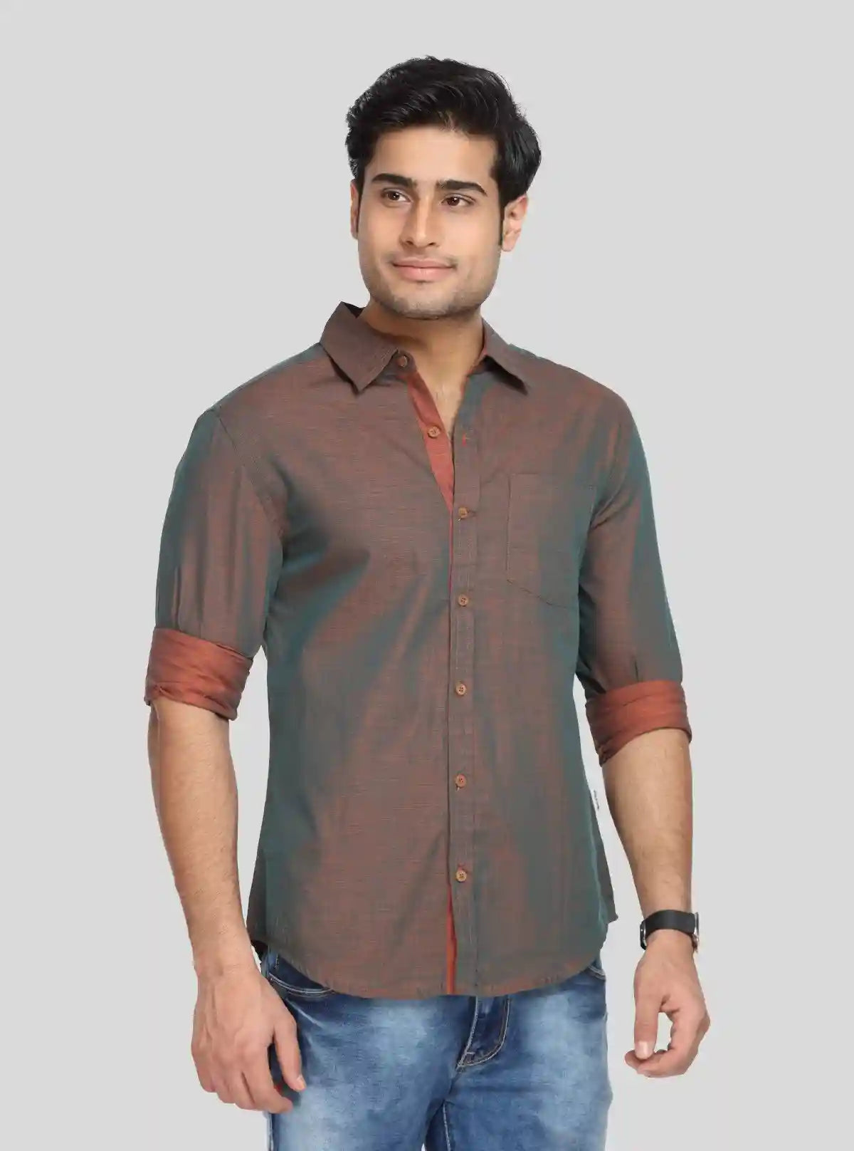 Men’s Orange Slim Fit Full Sleeve Shirt – Bold & Contemporary Style by Boer & Fitch | Buy Online at  Boer and Fitch
