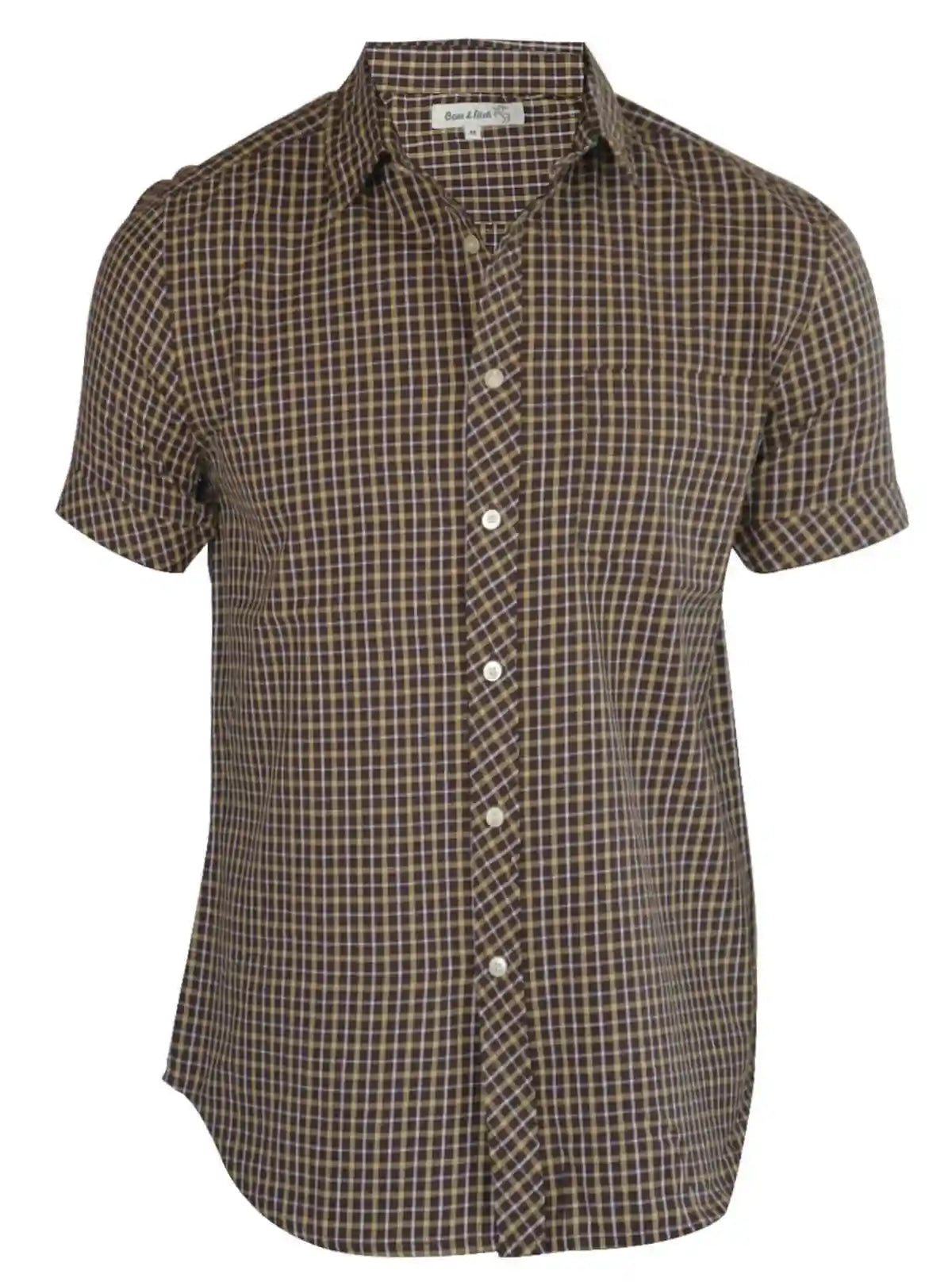 Slim Fit Brown Checked Shirt for Men – Casual Style by Boer and Fitch | Buy Online at  Boer and Fitch