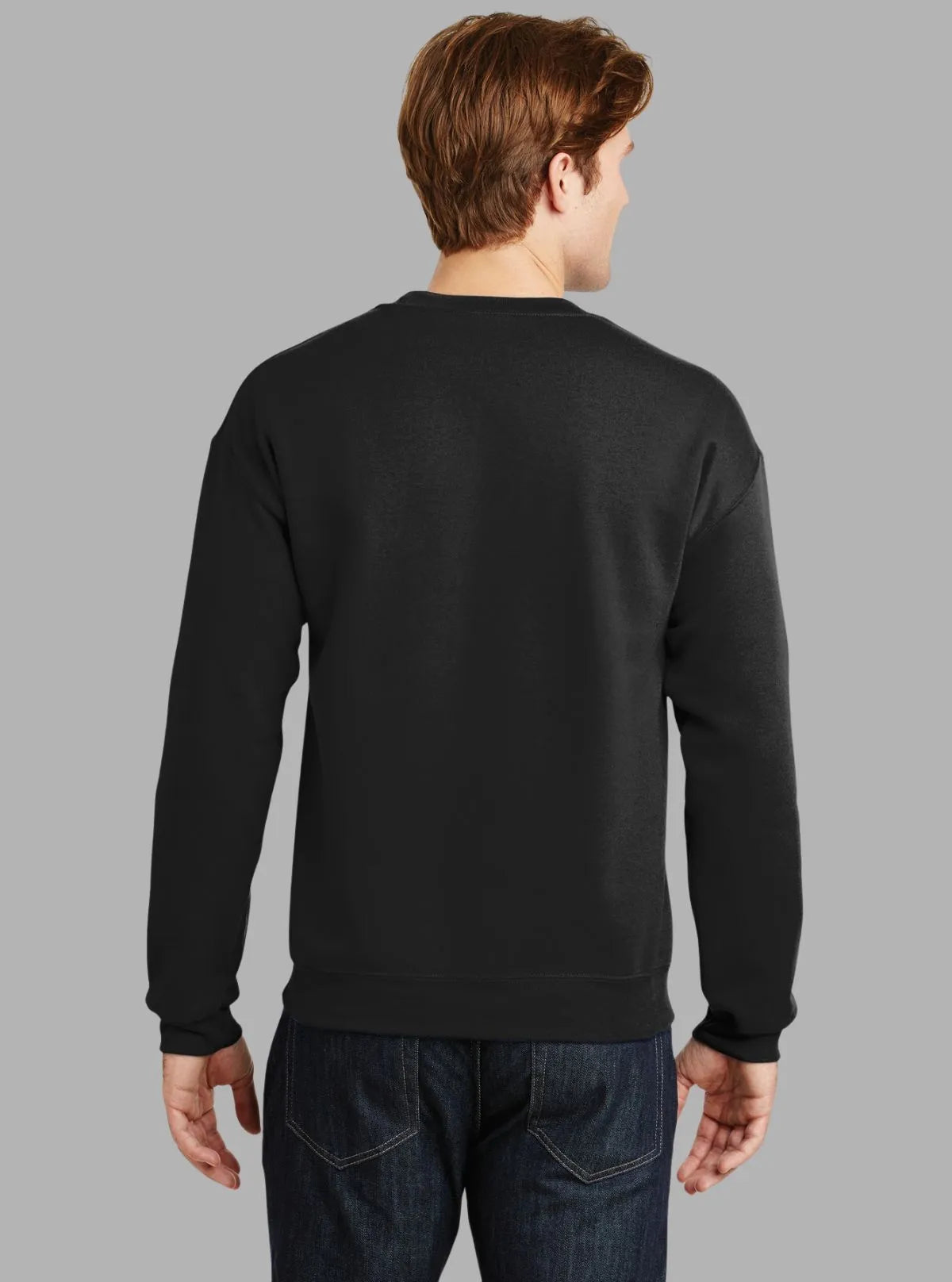 Men’s Black Garment Dyed Sweatshirt – Timeless Style with Washed Finish