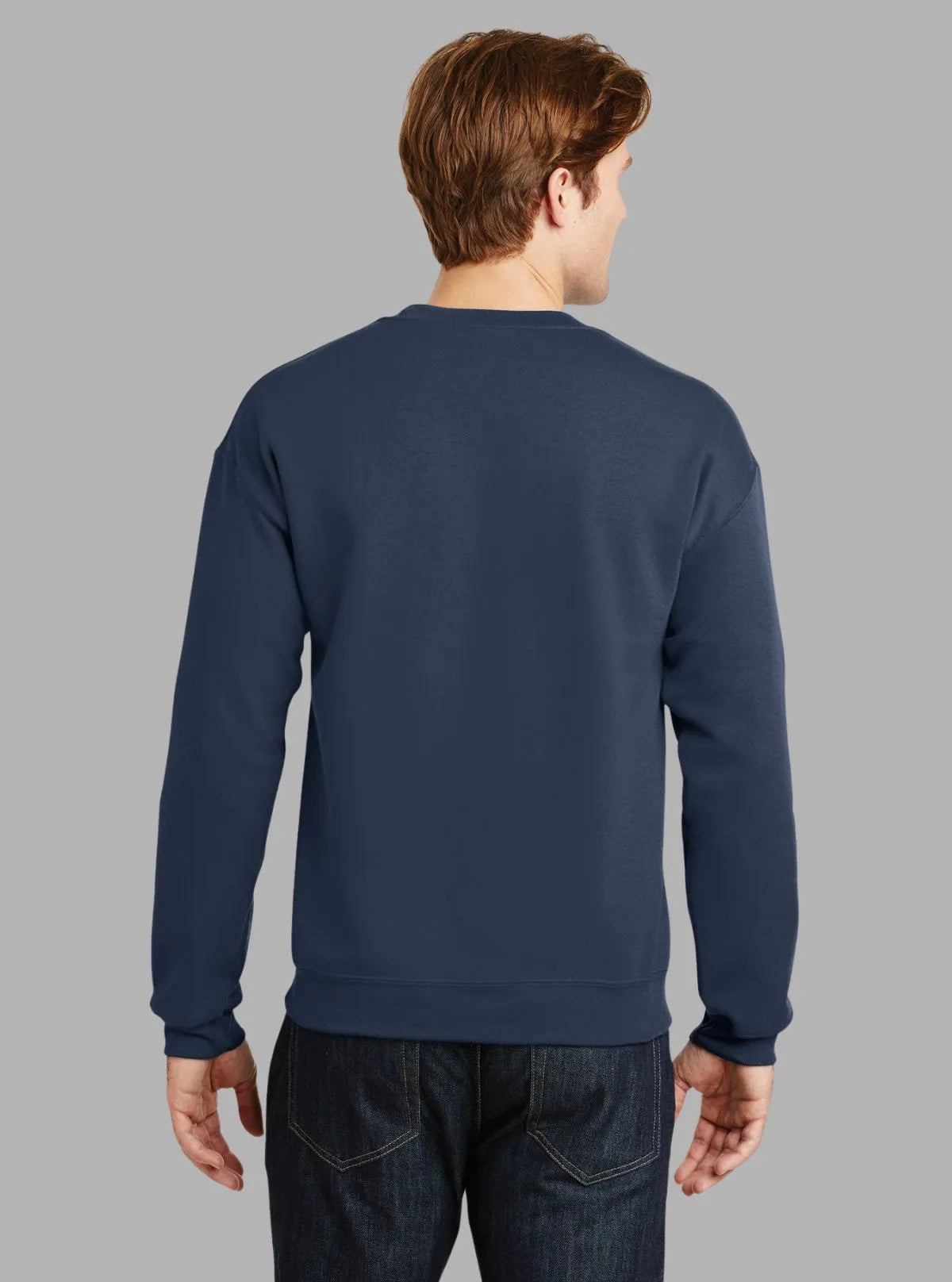 Men’s Navy Garment Dyed Sweatshirt – Classic Fit with Washed Elegance