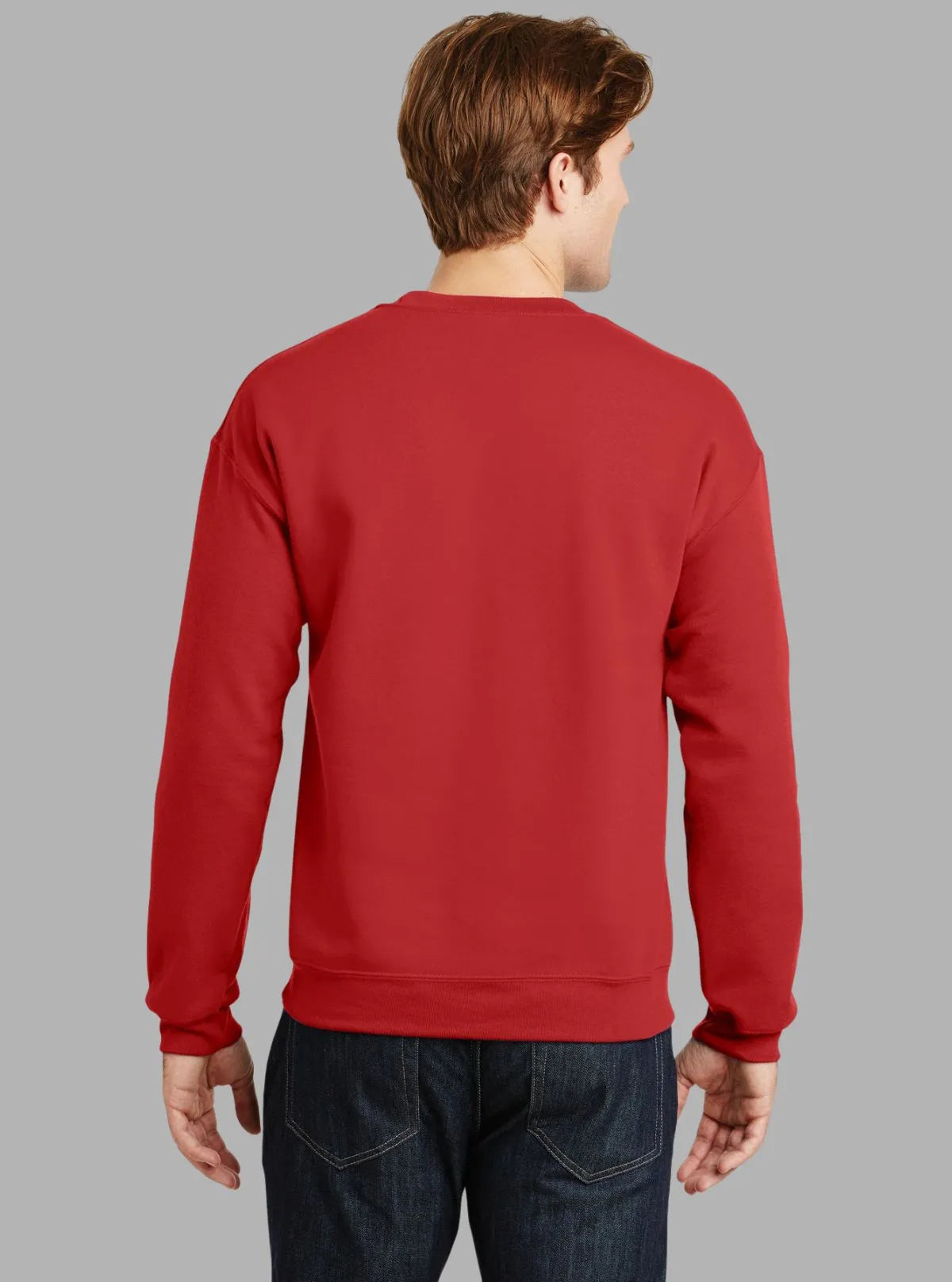 Men’s Red Garment Dyed Sweatshirt – Vintage Wash, Bold Everyday Style