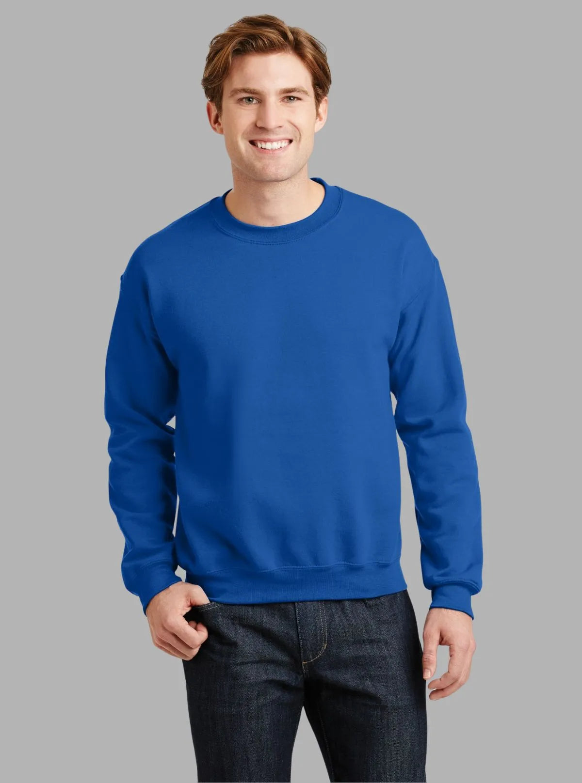 Men’s Royal Blue Garment Dyed Sweatshirt – Bold, Washed & Comfortable