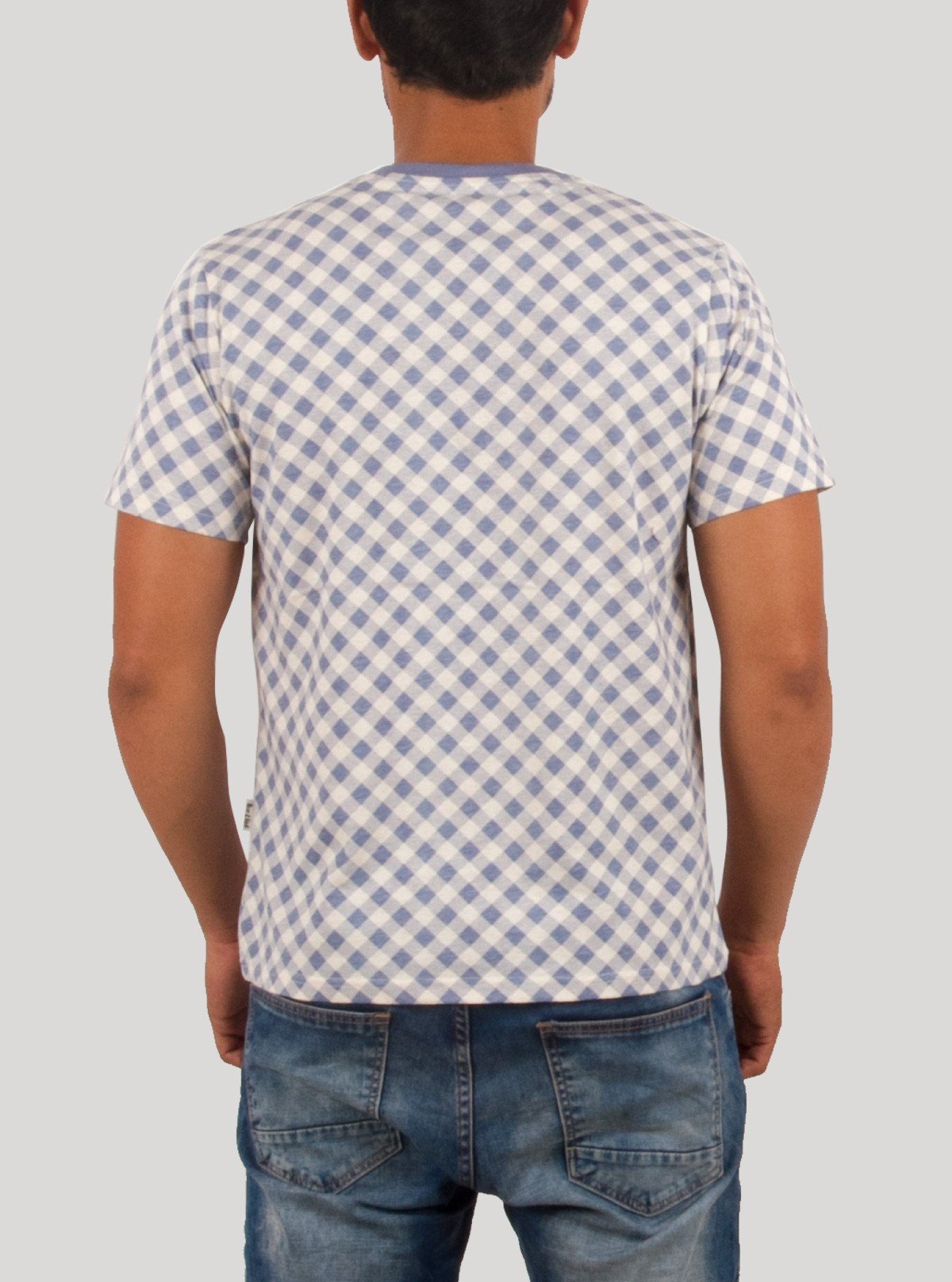 Symmetrical Graphic Printed Grey Round Neck T-Shirt for Men – Boer and Fitch - Boer and Fitch