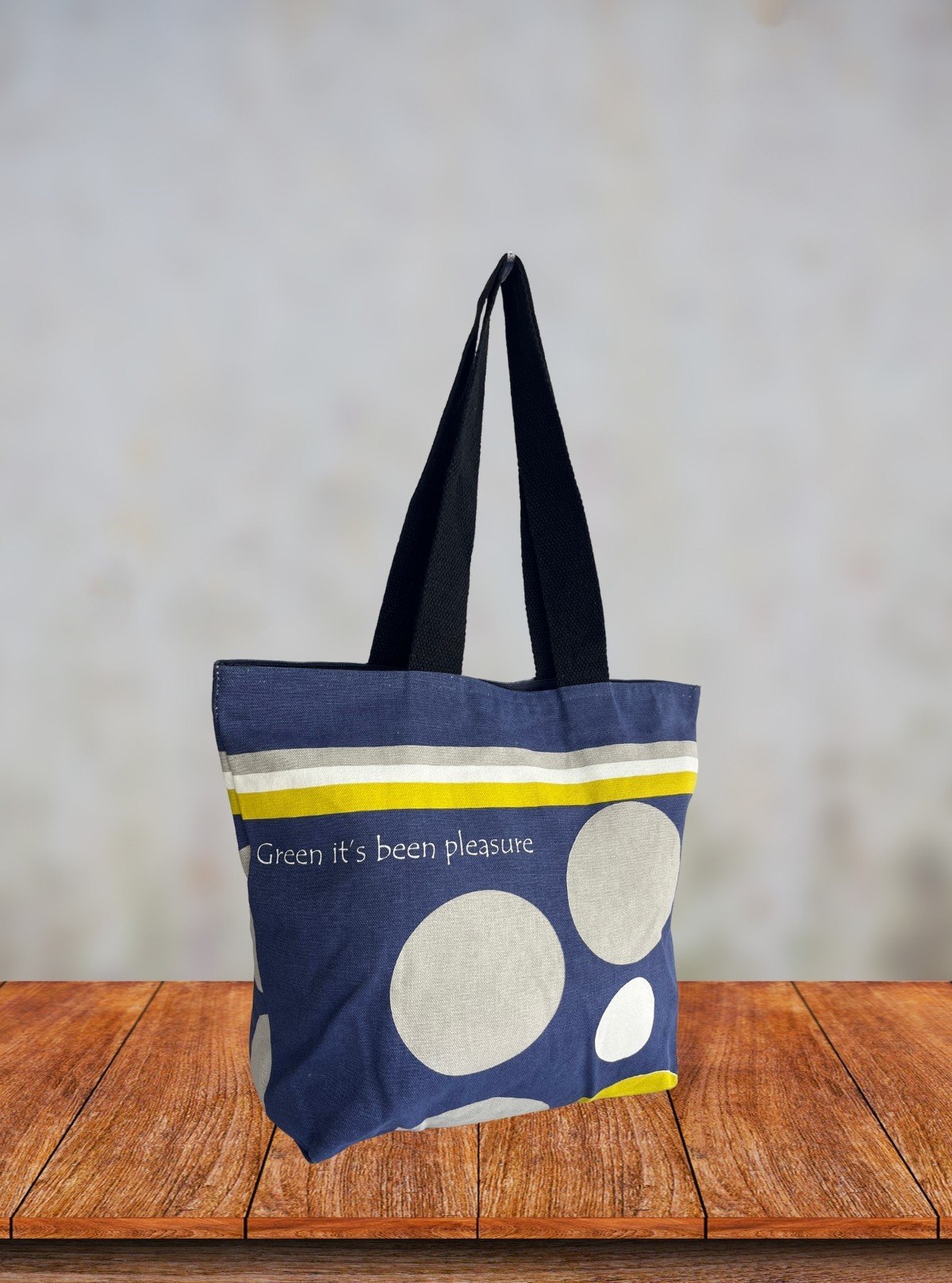 Trendy Blue Graphic Print Tote Bag for Everyday Style & Utility - Boer and Fitch