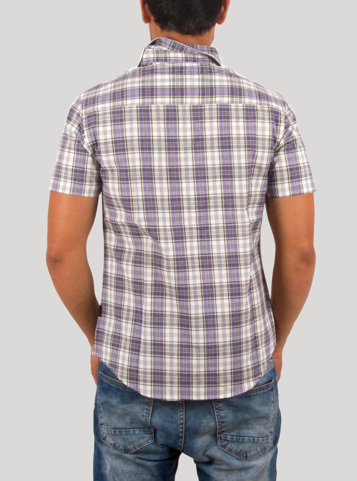 Two - Tone Checked Half Sleeve Casual Shirt for Men – Boer and Fitch - Boer and Fitch