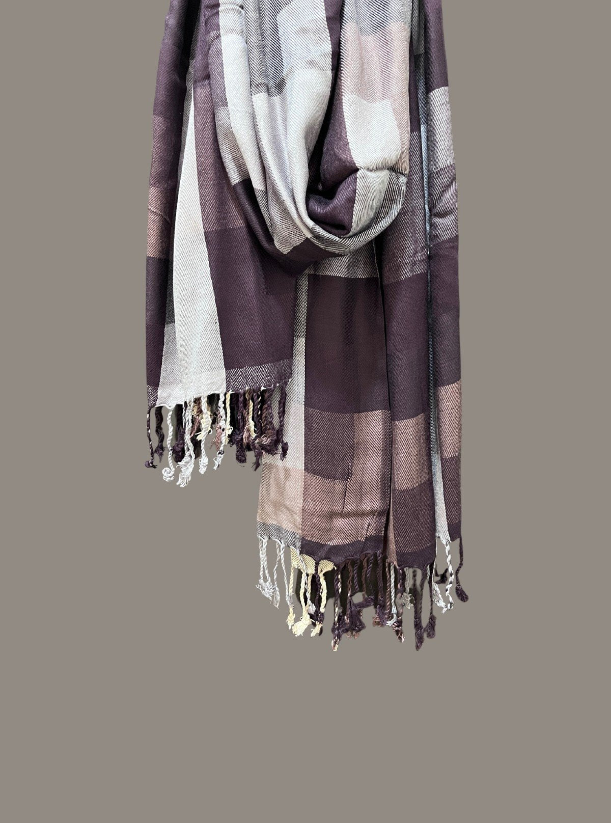 Unisex Brown Stole in Soft Viscose Blend – Elegant & All - Season Wrap - Boer and Fitch