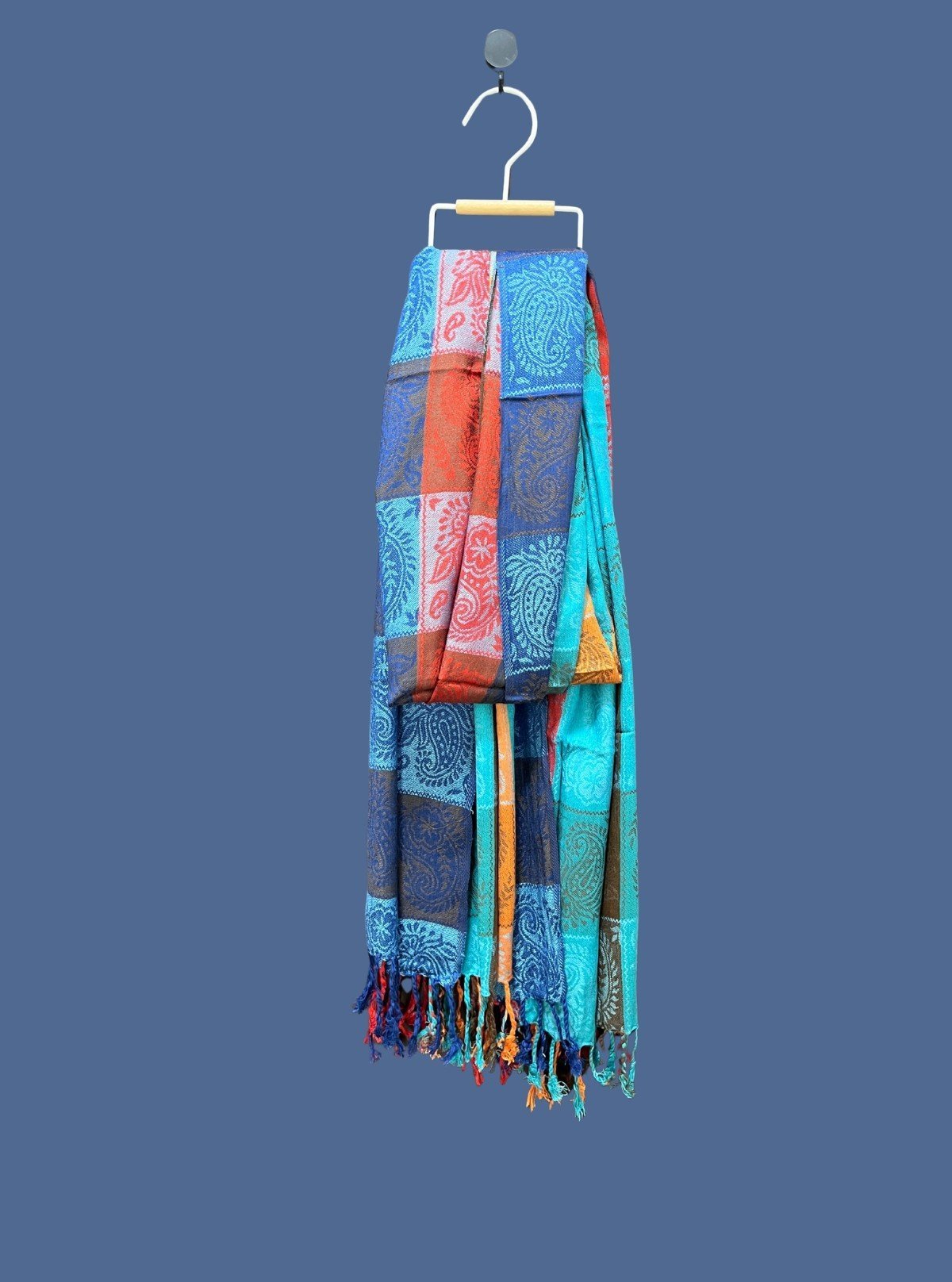 Unisex Multi - Color Checkered Stole – Viscose Blend for Timeless Style - Boer and Fitch