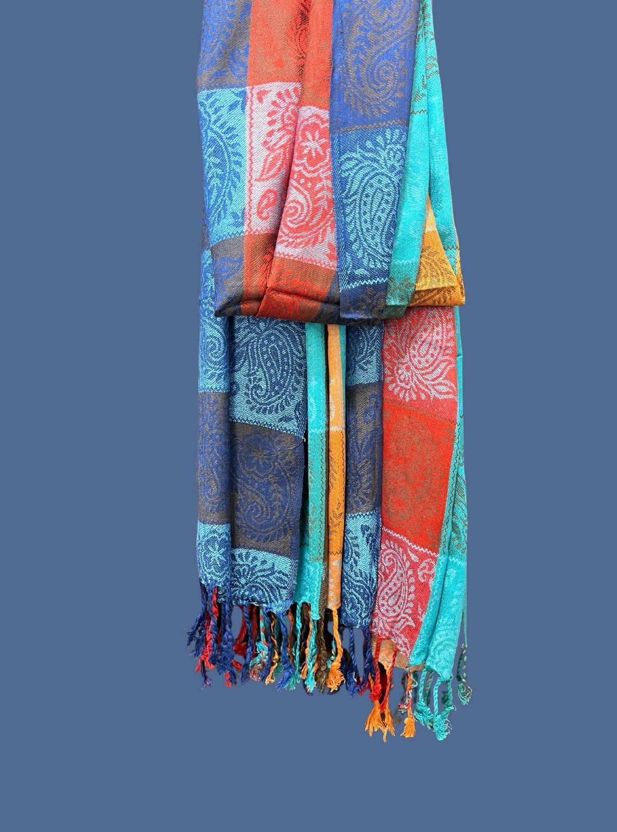 Unisex Multi - Color Checkered Stole – Viscose Blend for Timeless Style - Boer and Fitch