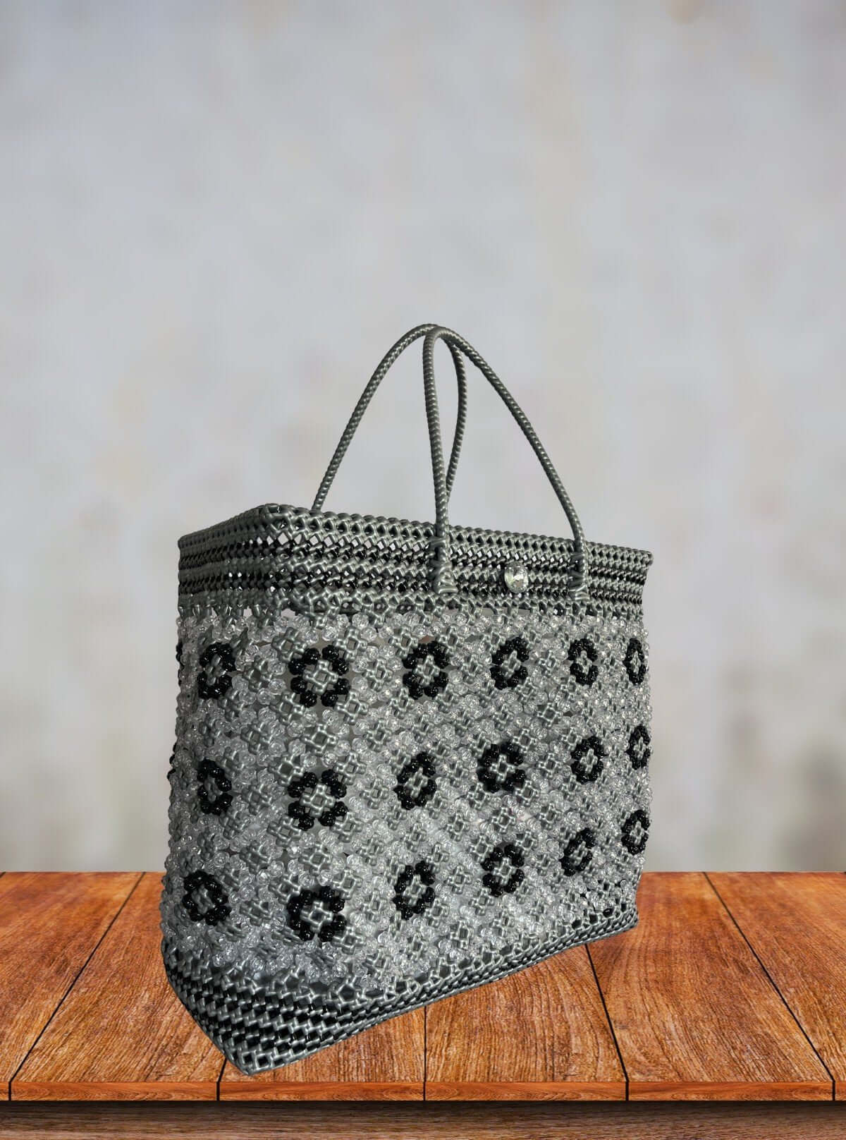 Urban Bloom Handmade Beaded Tote Bag – Stylish & Sustainable Fashion - Boer and Fitch
