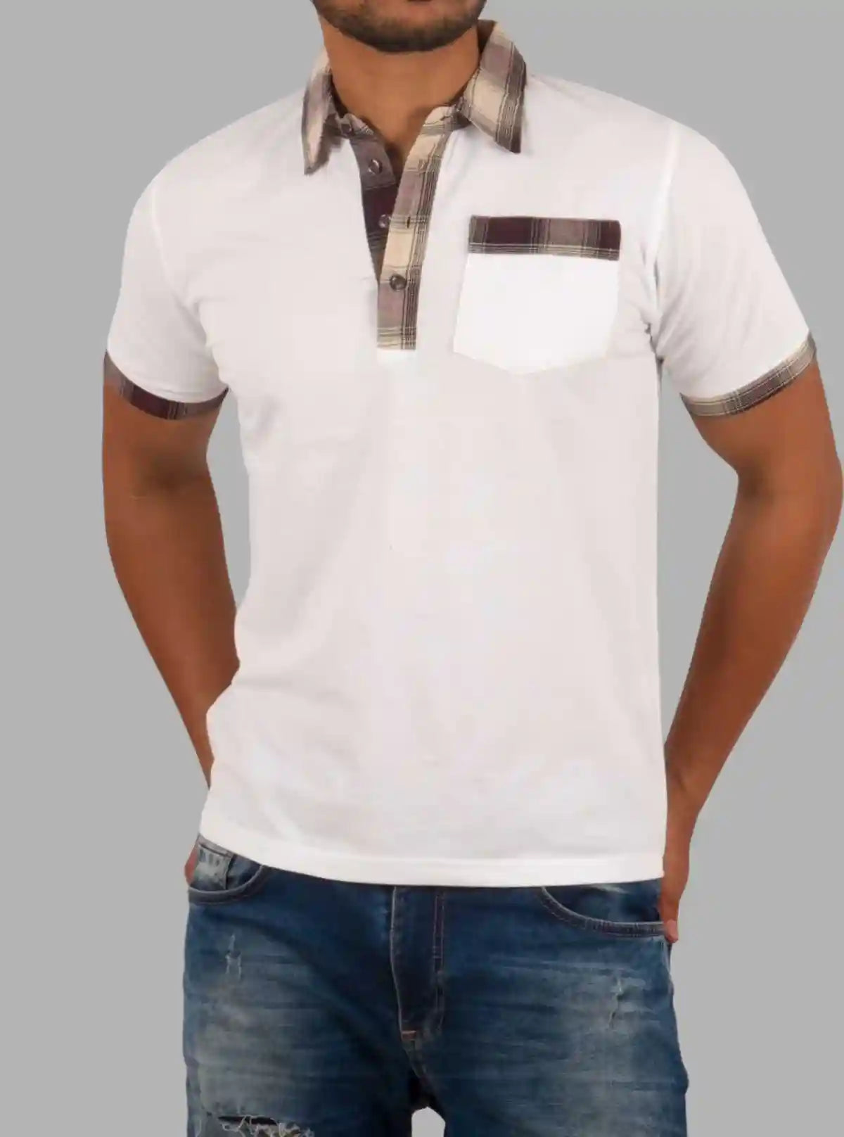 Men’s Brown Drill Collar Polo T-Shirt – Stylish & Comfortable | Boer & Fitch | Buy Online at  Boer and Fitch