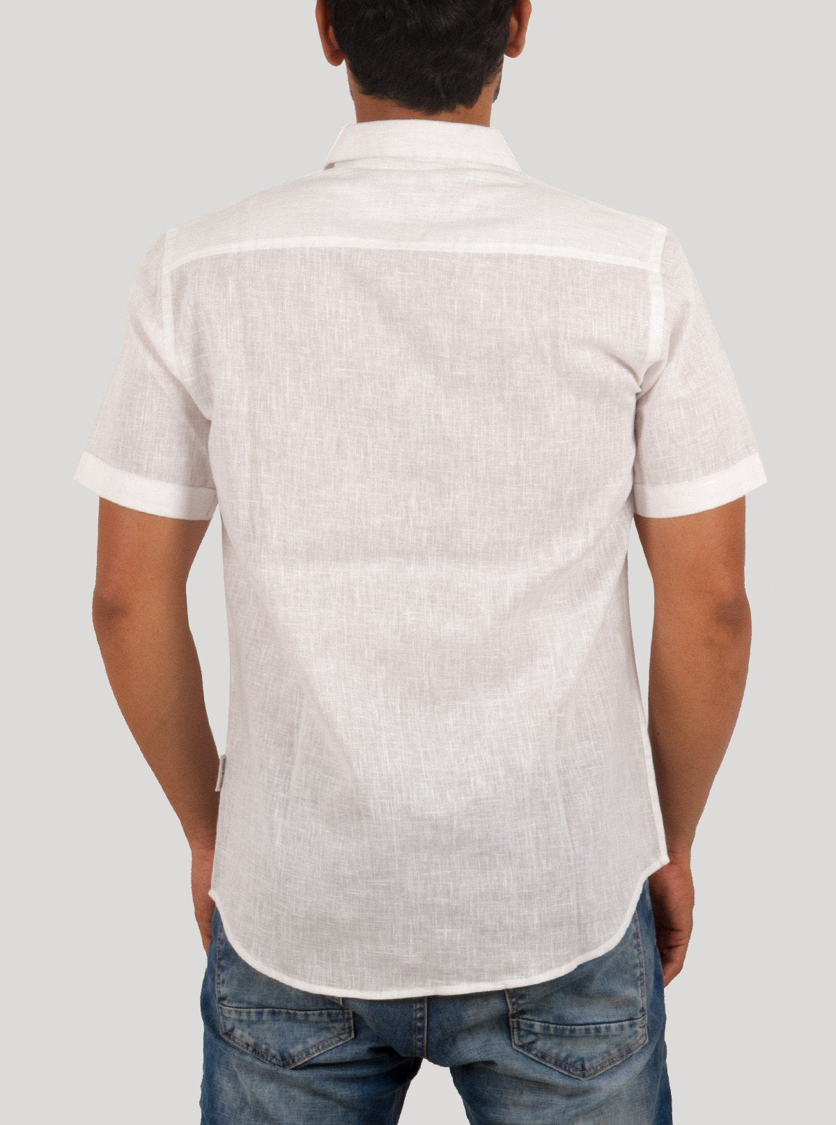 White Linen Blend Half Sleeve Shirt for Men – Boer and Fitch - Boer and Fitch