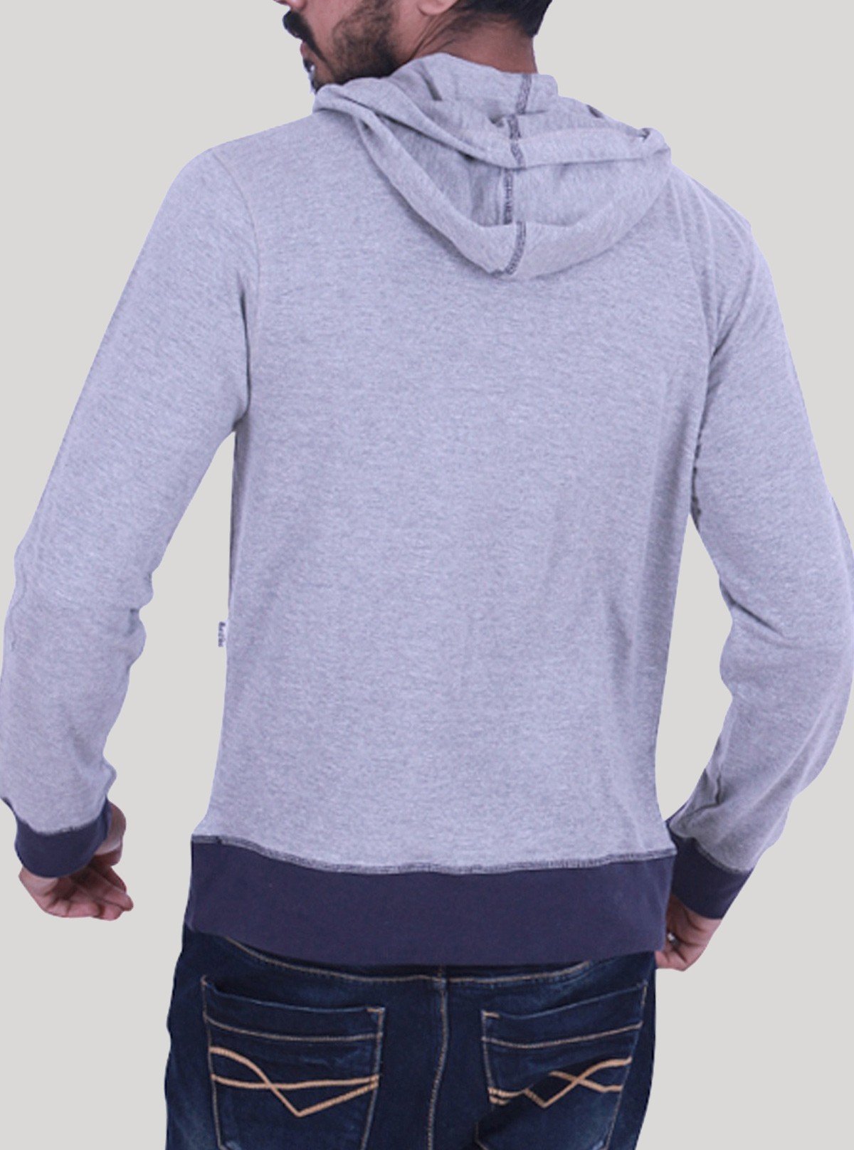 White Melange Hooded Sweatshirt for Men – Casual Comfort by Boer and Fitch - Boer and Fitch