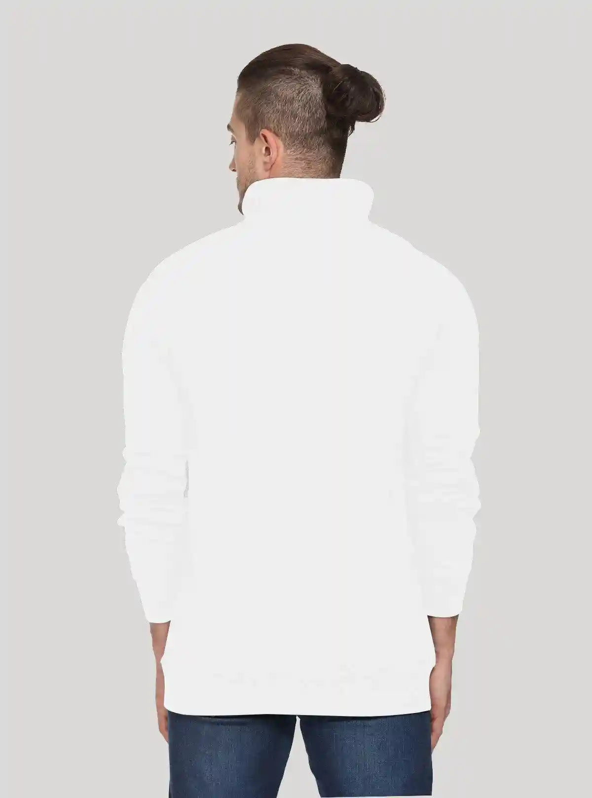 Men’s White Zipper Collar Cardigan – Timeless Elegance in Comfort | Buy Online at  Boer and Fitch