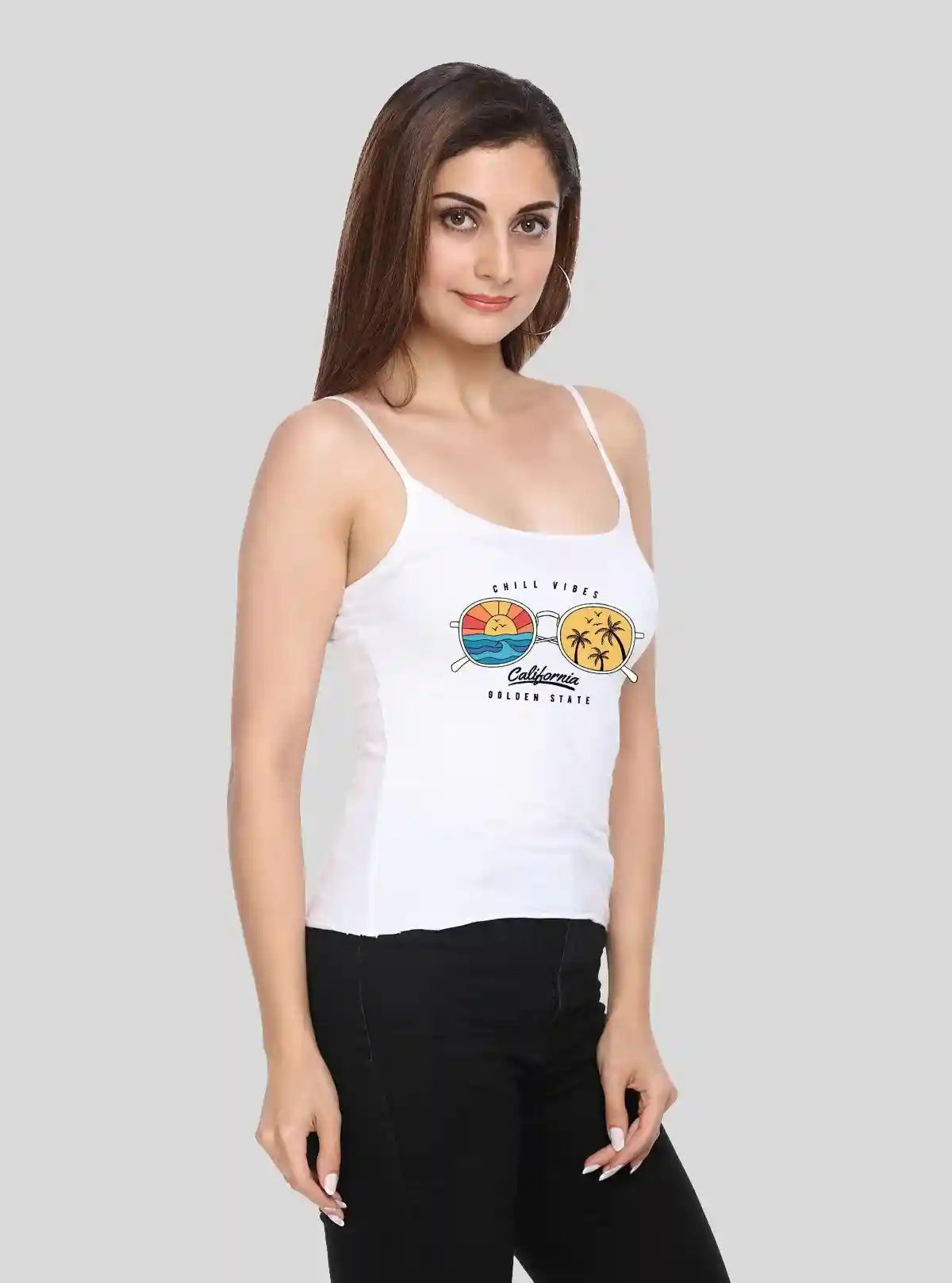 Women’s White California Vibes Spaghetti Top – Boer and Fitch from Boer and Fitch | Buy Online at gep32c-qs.myshopify.com