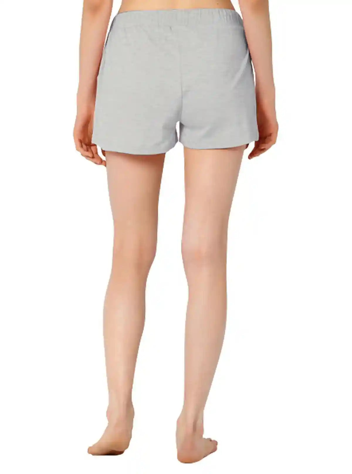 Women’s White Melange Cotton Jersey Shorts – Soft, Minimal & All-Day Comfort | Buy Online at  Boer and Fitch