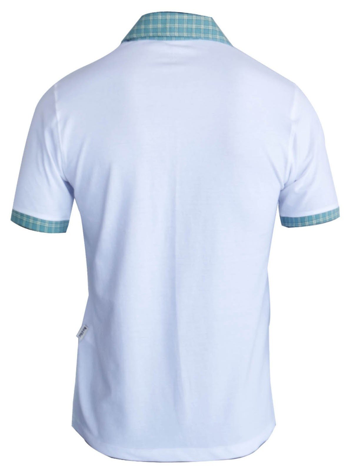 White Mint Collar Polo T-Shirt for Men – Stylish Casual by Boer and Fitch - Boer and Fitch