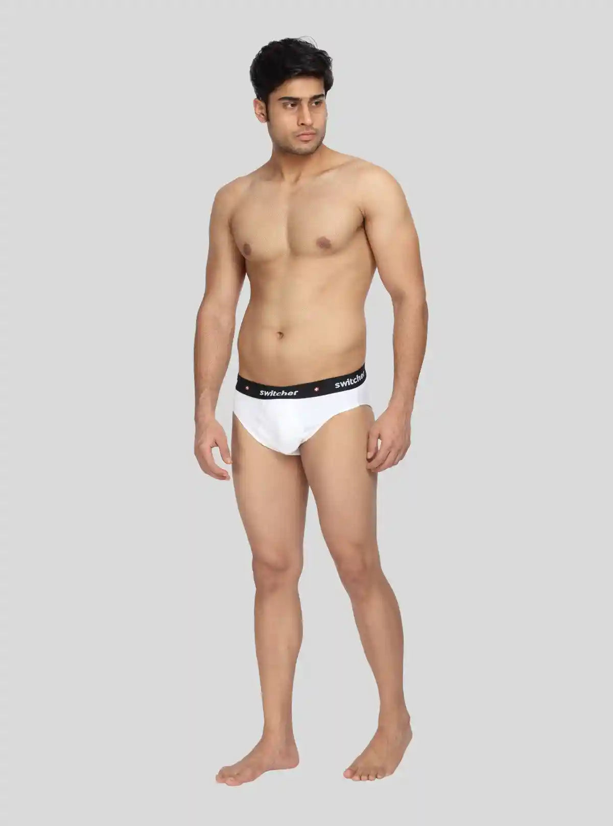 Men’s Solid White Banded Brief | Classic Fit Cotton Innerwear | Buy Online at  Boer and Fitch