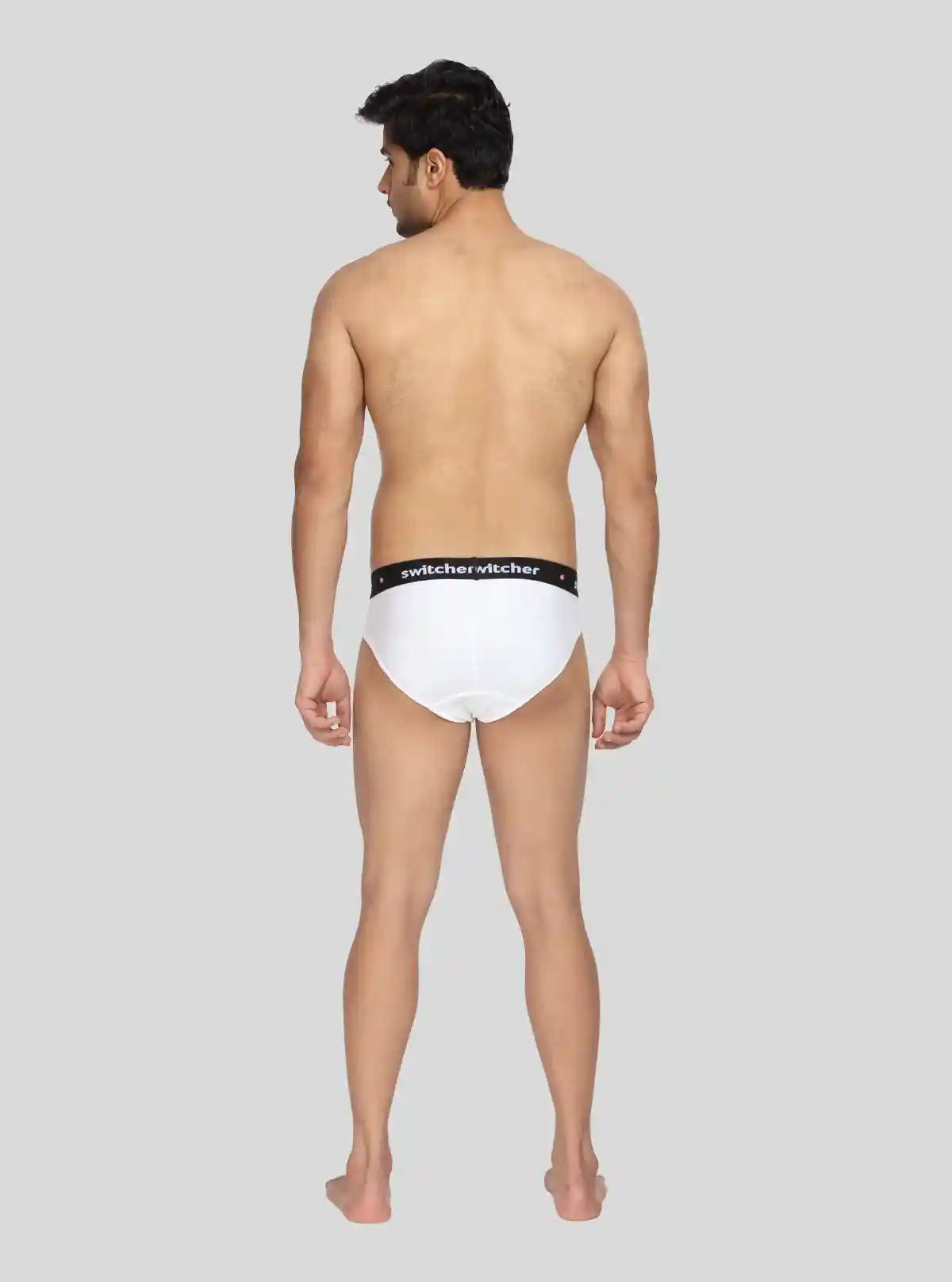 Men’s Solid White Banded Brief | Classic Fit Cotton Innerwear | Buy Online at  Boer and Fitch