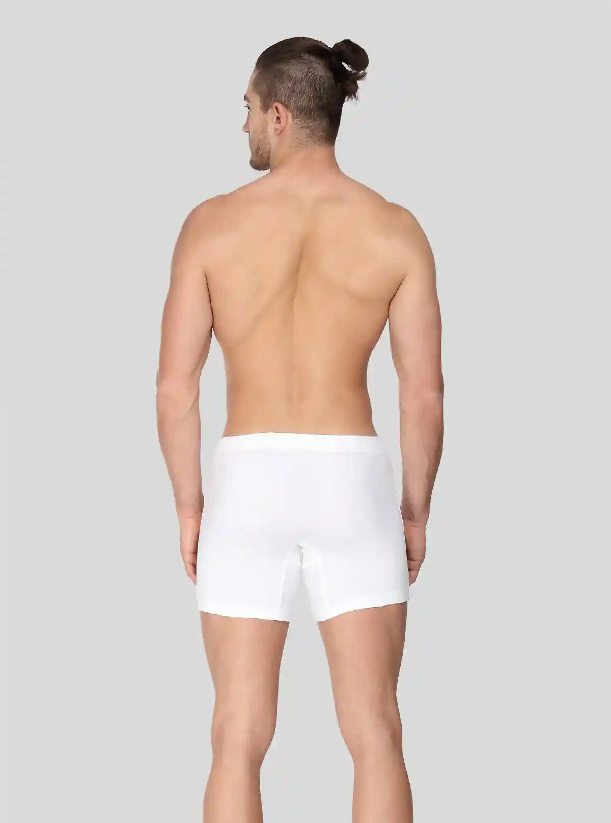 Men’s Solid White Buttoned Trunks | Soft Cotton Stretch Innerwear | Buy Online at  Boer and Fitch