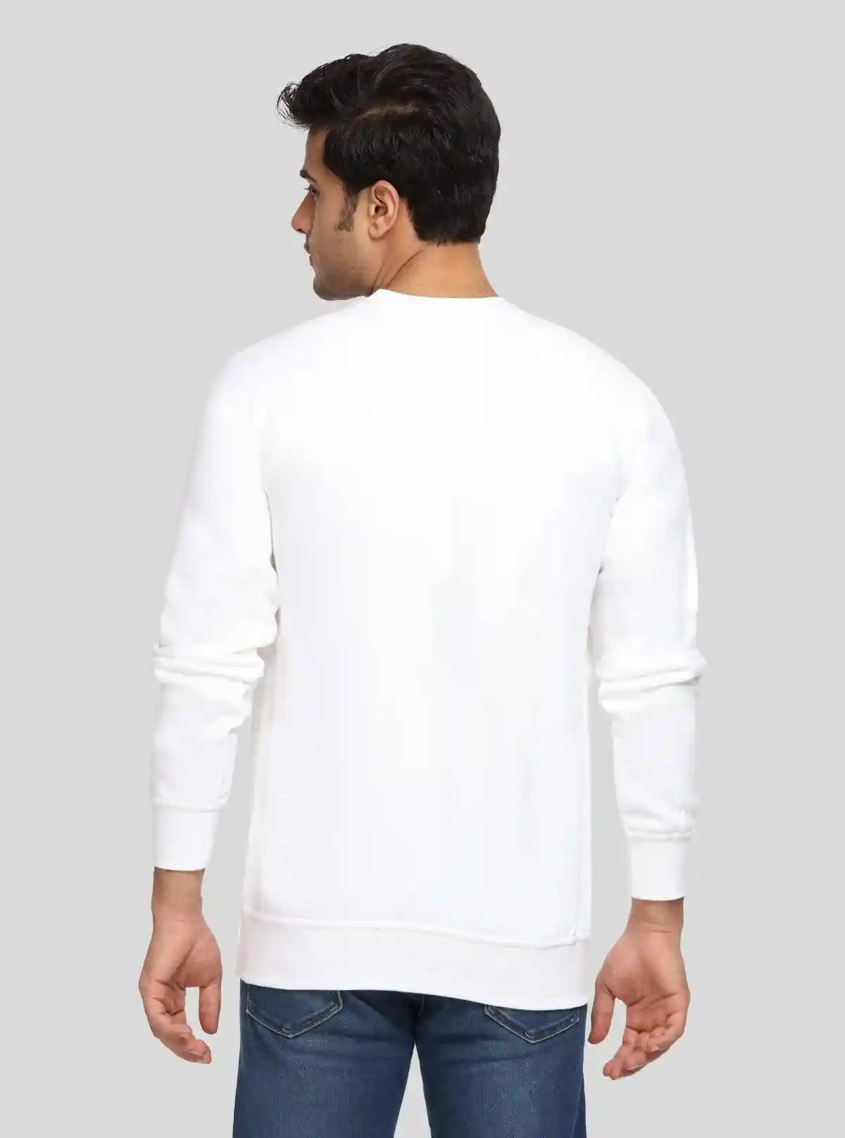 Men’s White Fleece Sweatshirt – Cozy, Clean & Contemporary Style | Buy Online at  Boer and Fitch
