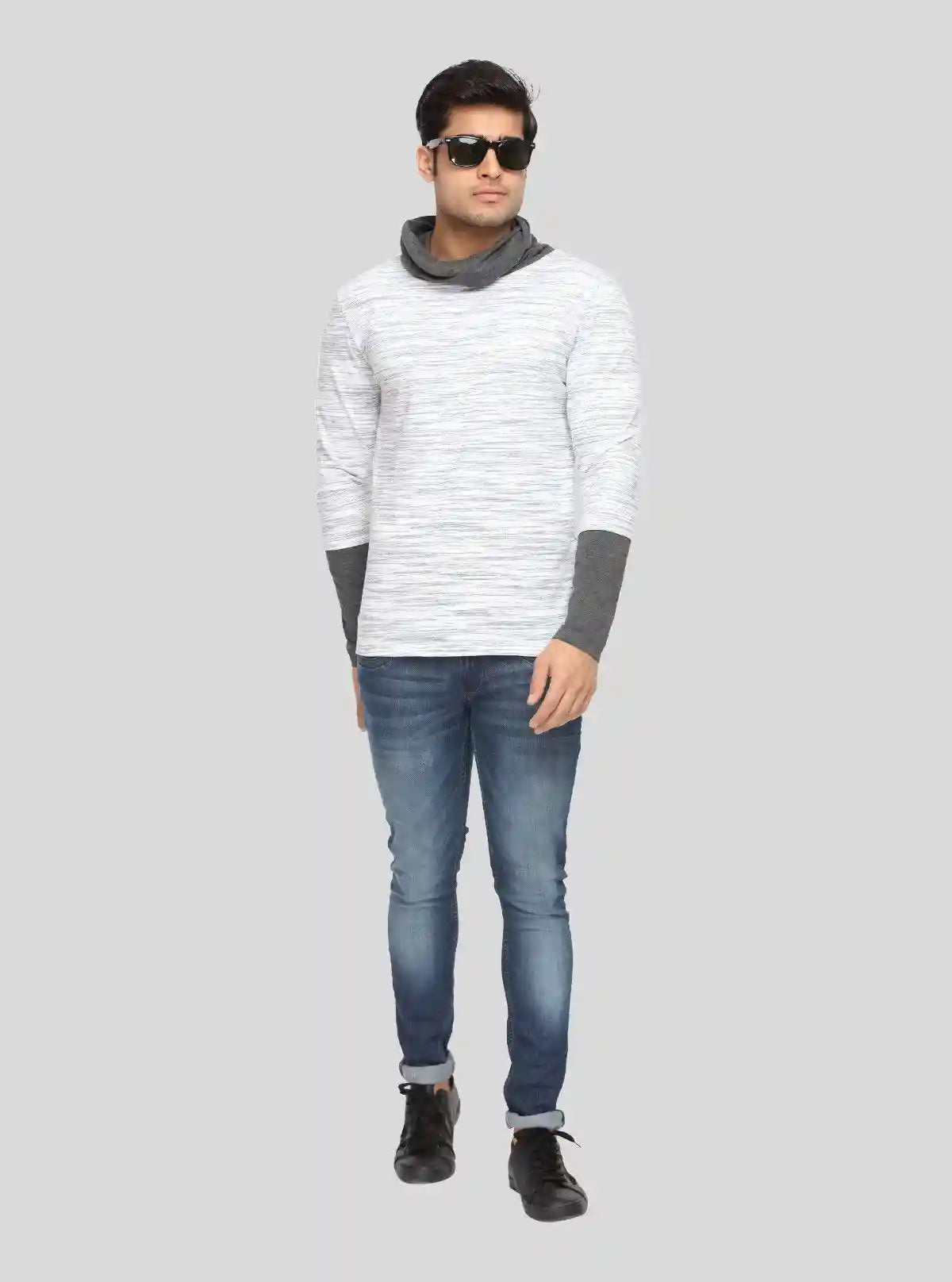 Men's White Solid Cotton Cowl Neck T-Shirt – Boer and Fitch | Buy Online at  Boer and Fitch