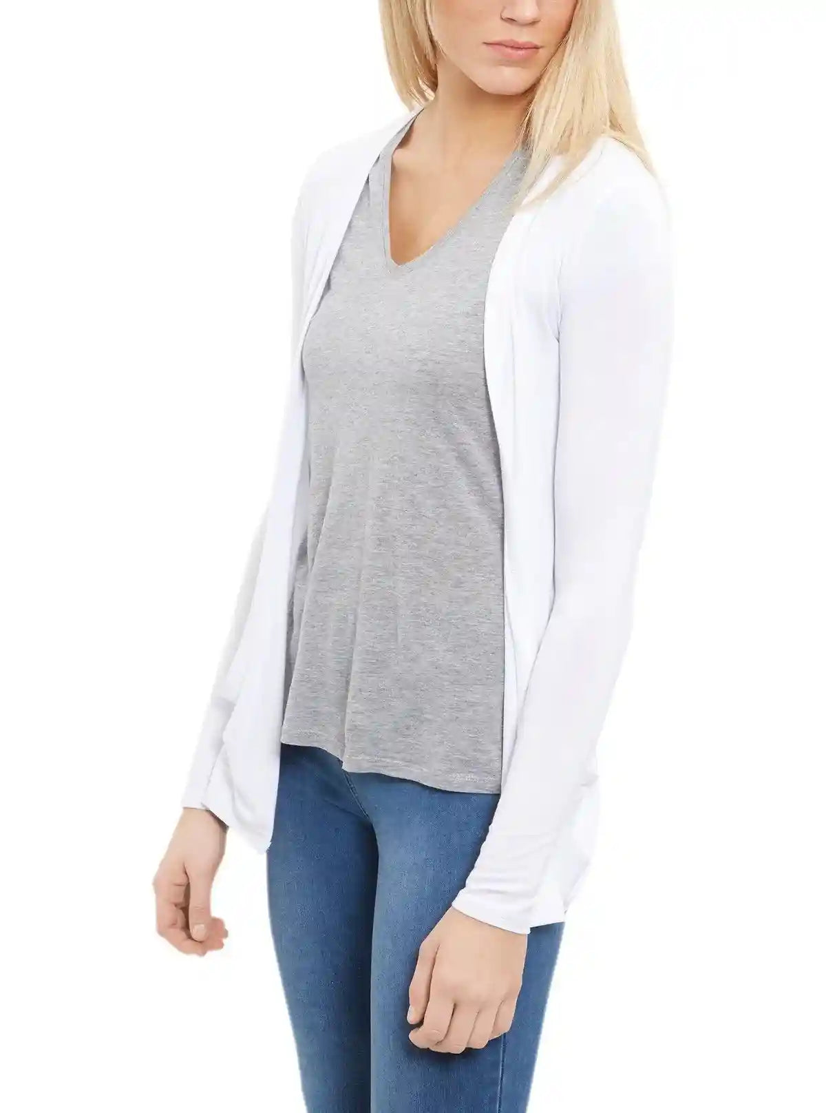 Women's Solid White Feather Touch 100% Cotton Shrug | Buy Online at  Boer and Fitch