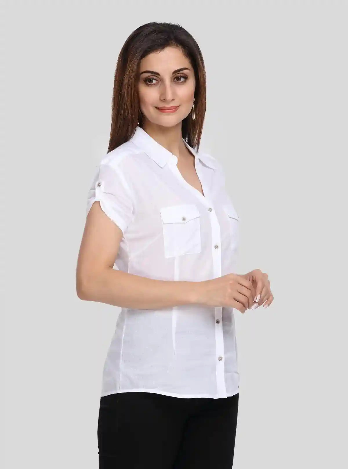 Women's Solid White Short Sleeve Shirt – Boer and Fitch | Buy Online at  Boer and Fitch