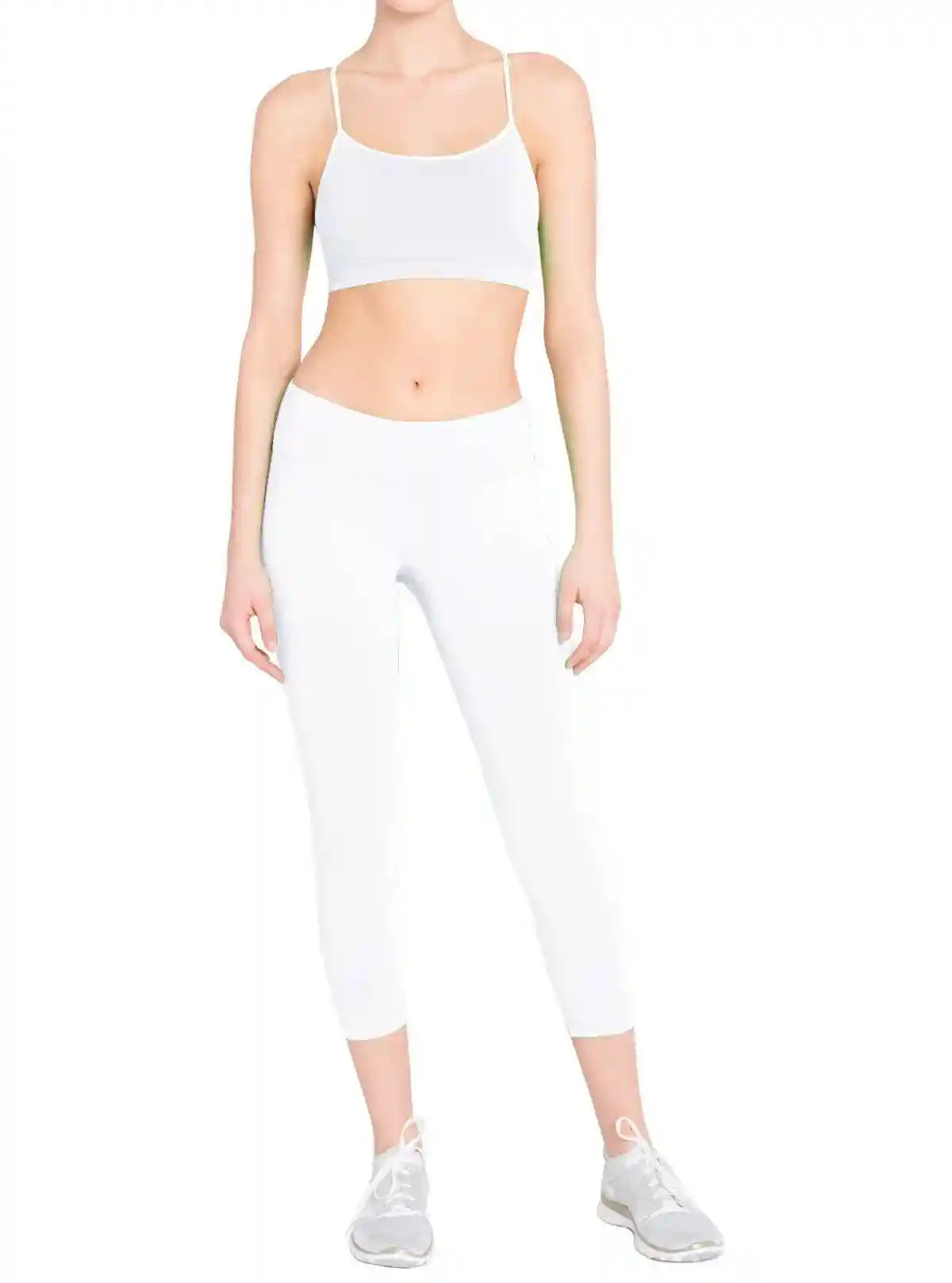 Women’s White Cotton Elastane Knit Capri – Sleek, Soft & Flexible Comfort | Buy Online at  Boer and Fitch