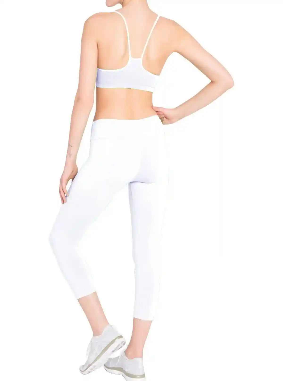 Women’s White Cotton Elastane Knit Capri – Sleek, Soft & Flexible Comfort | Buy Online at  Boer and Fitch