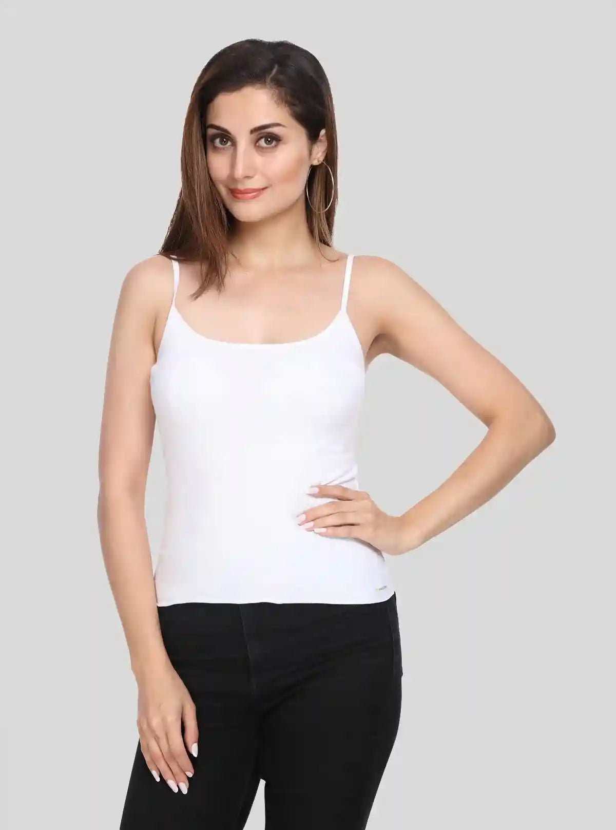 Women’s White Spaghetti Strap Top – Lightweight Cotton Jersey by Boer and Fitch | Buy Online at  Boer and Fitch