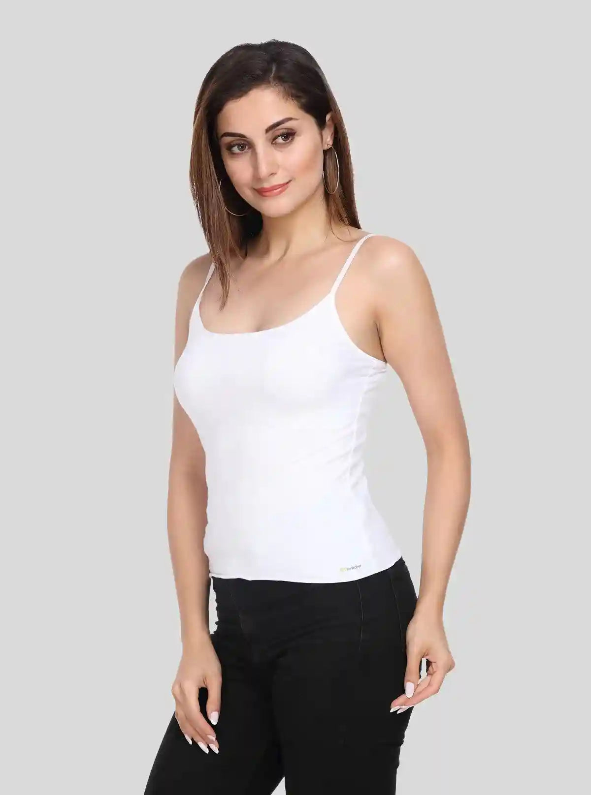 Women’s White Spaghetti Strap Top – Lightweight Cotton Jersey by Boer and Fitch | Buy Online at  Boer and Fitch