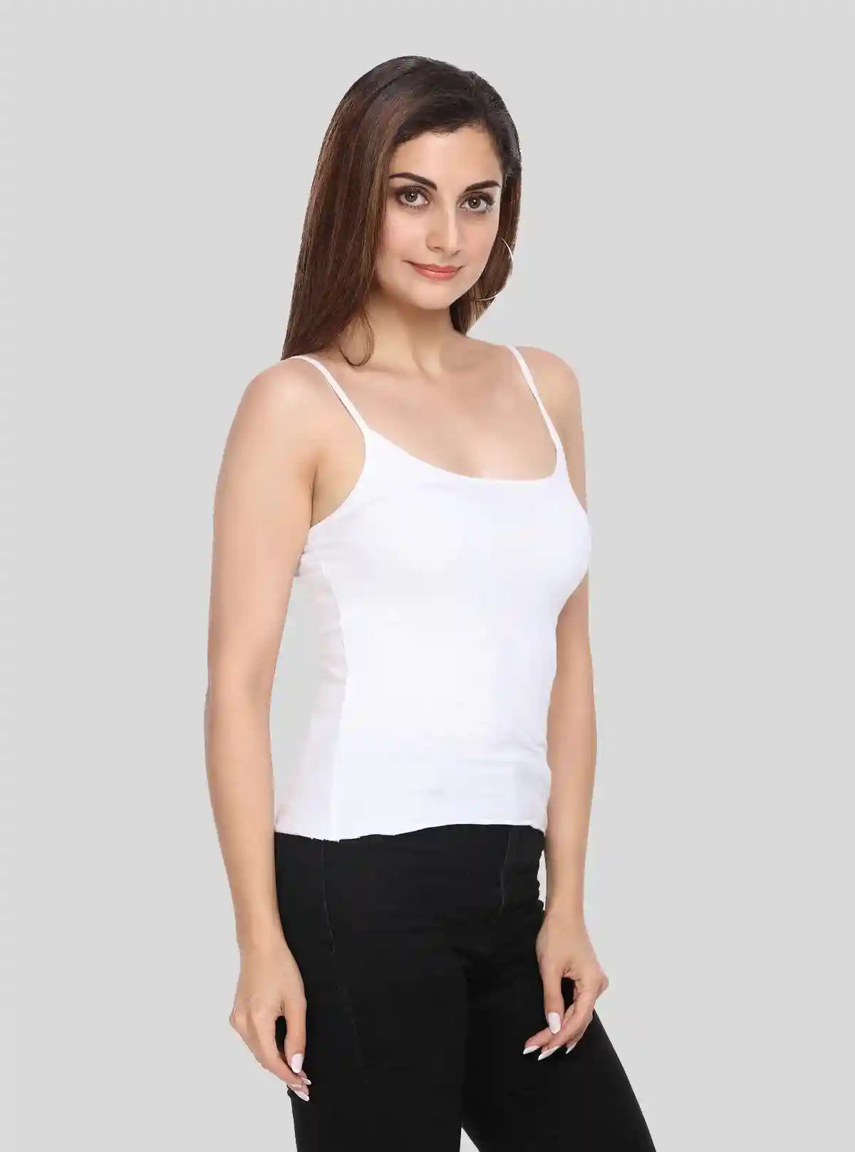 Women’s White Spaghetti Strap Top – Lightweight Cotton Jersey by Boer and Fitch | Buy Online at  Boer and Fitch