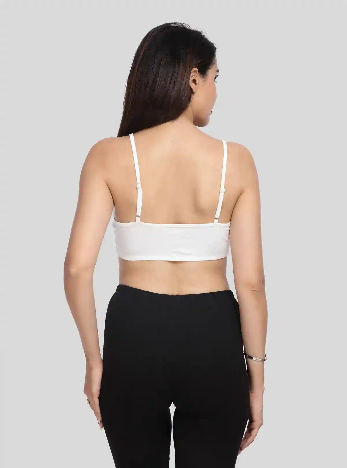 Women’s White Sports Bra with Straps – Cotton Elastane Jersey Comfort Fit | Buy Online at  Boer and Fitch
