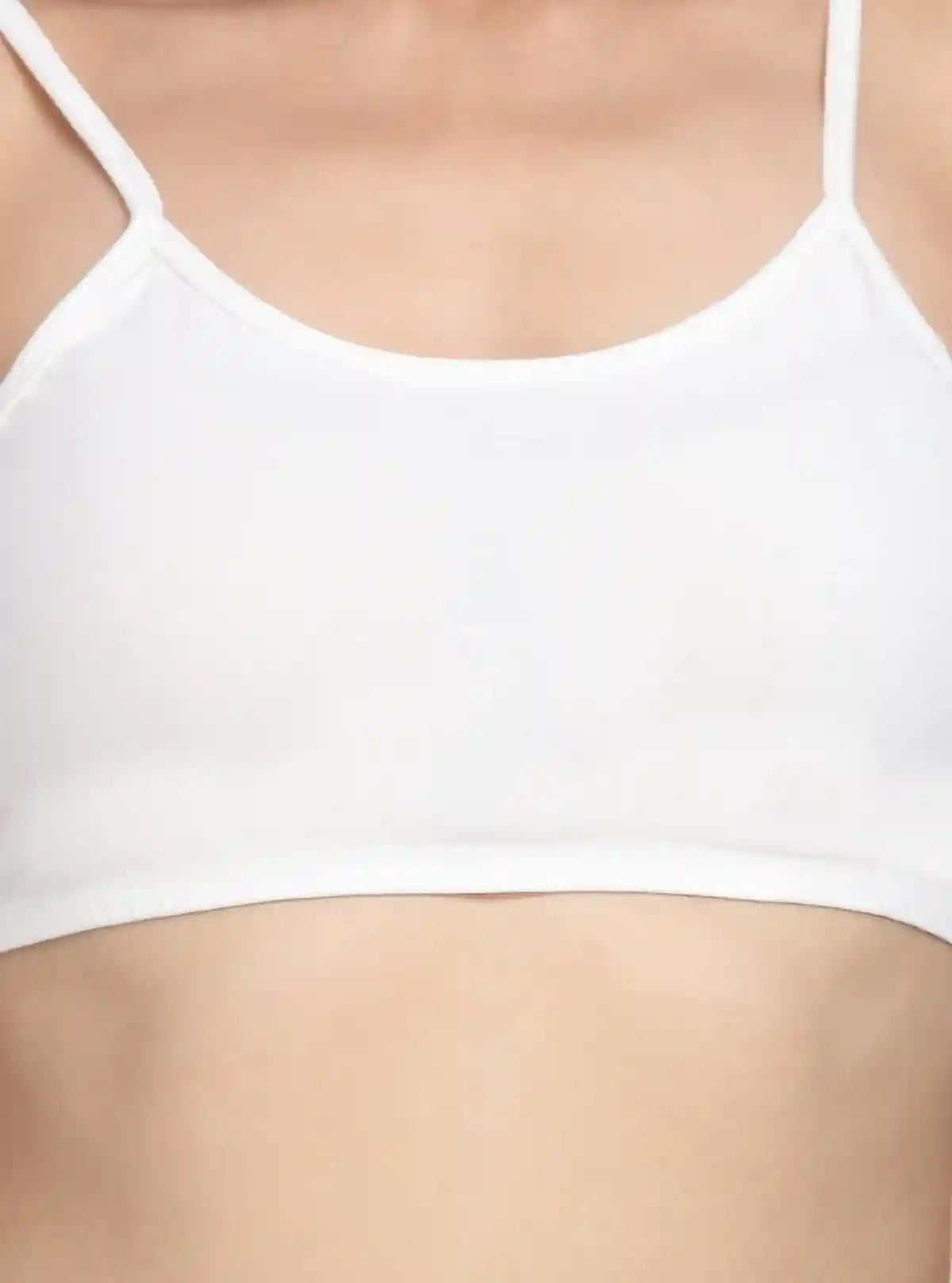 Women’s White Sports Bra with Straps – Cotton Elastane Jersey Comfort Fit | Buy Online at  Boer and Fitch