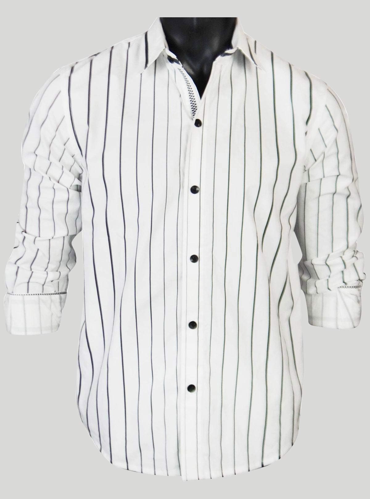 White Stripe Casual Shirt for Men – Classic Style by Boer and Fitch - Boer and Fitch